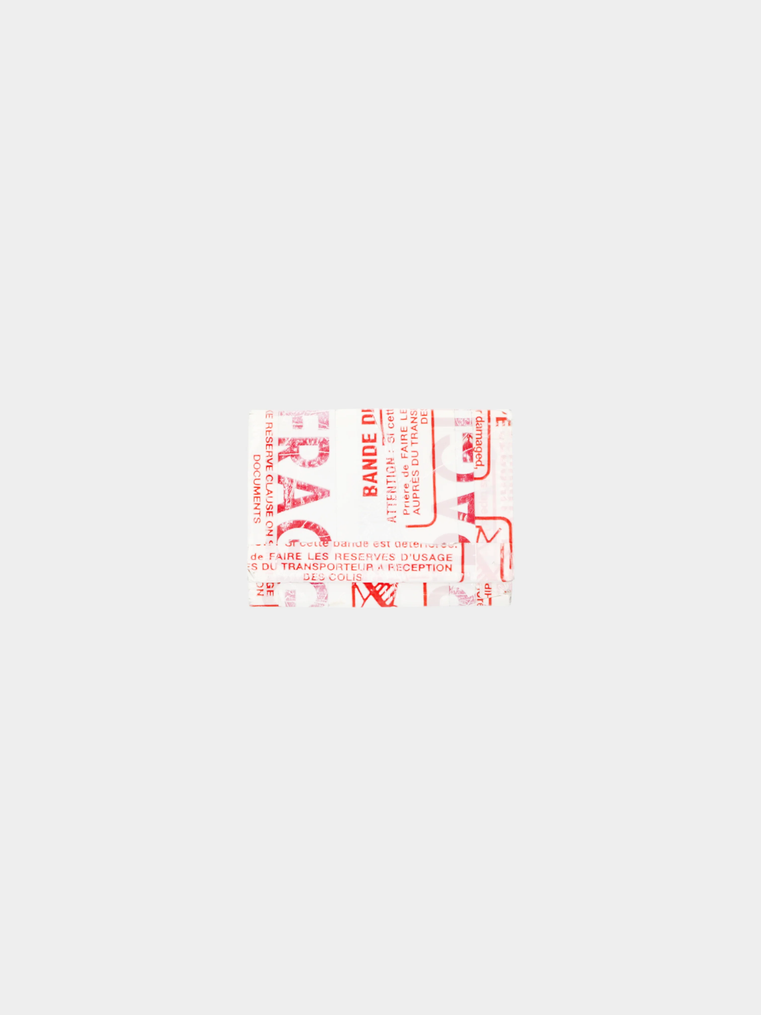 Maison Martin Margiela SS 2006 Red and Off-white Graphic Printed Wallet