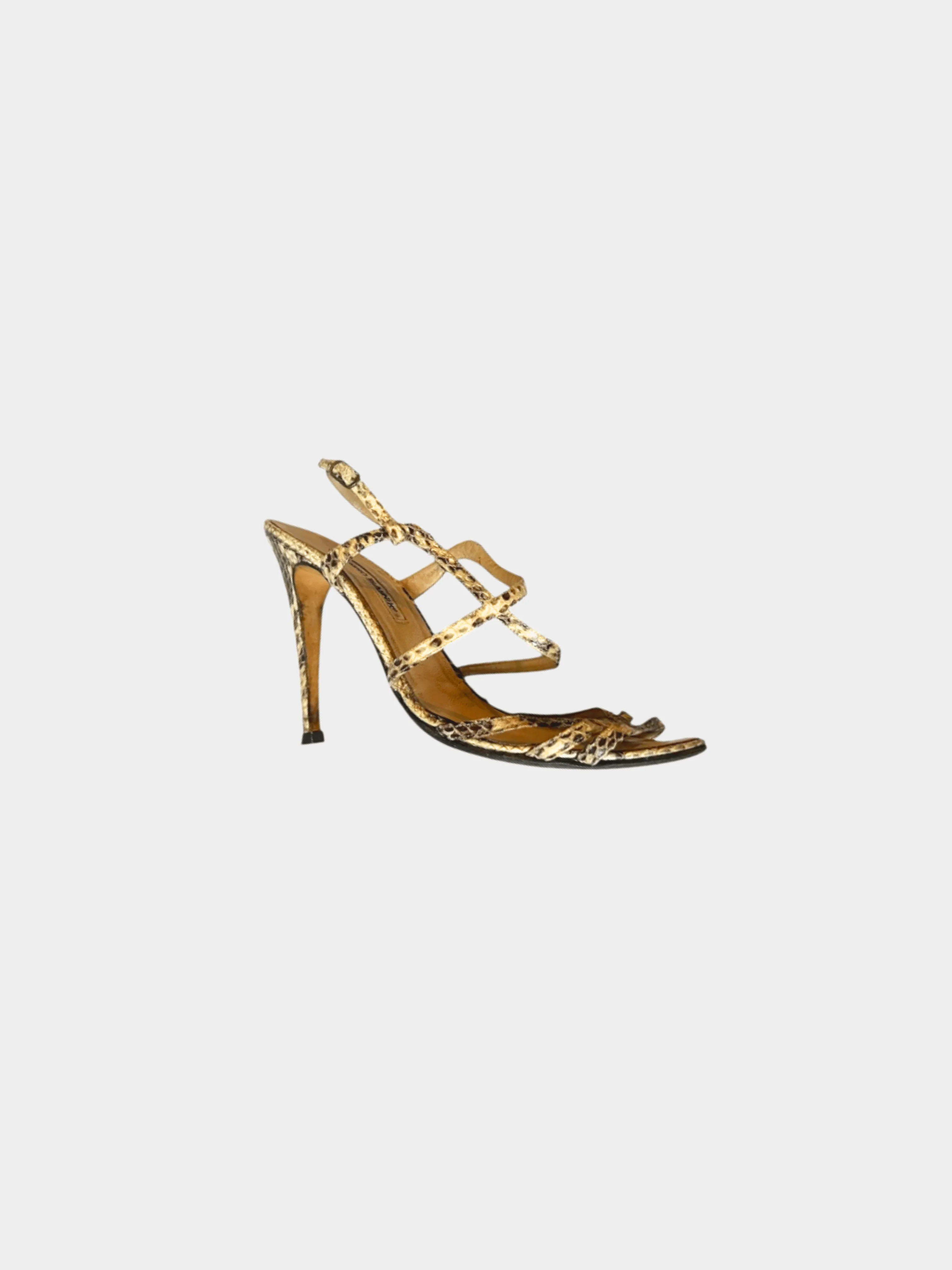 Manolo Blahnik 2000s Python Sandal Heels