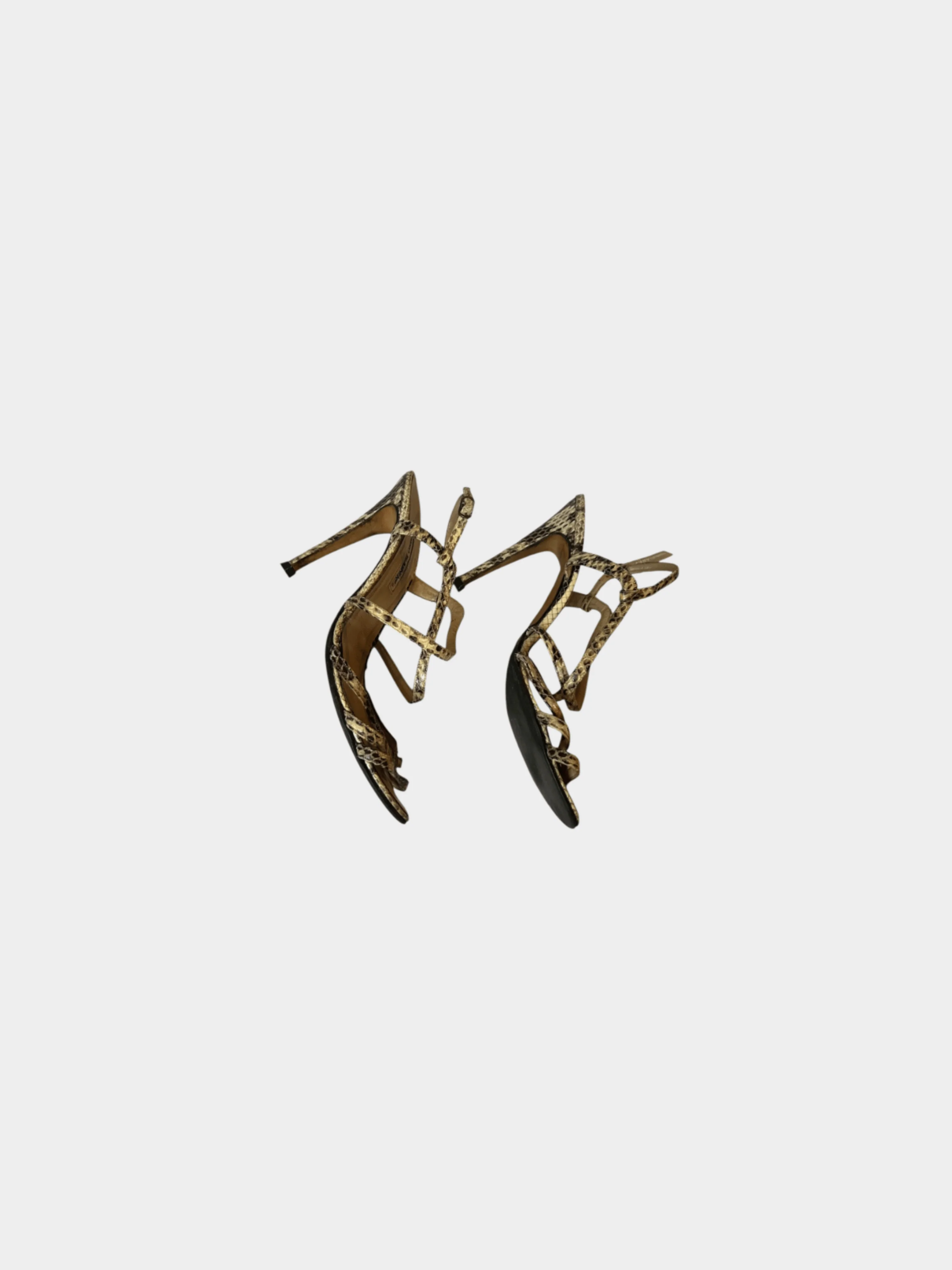 Manolo Blahnik 2000s Python Sandal Heels - Image 3