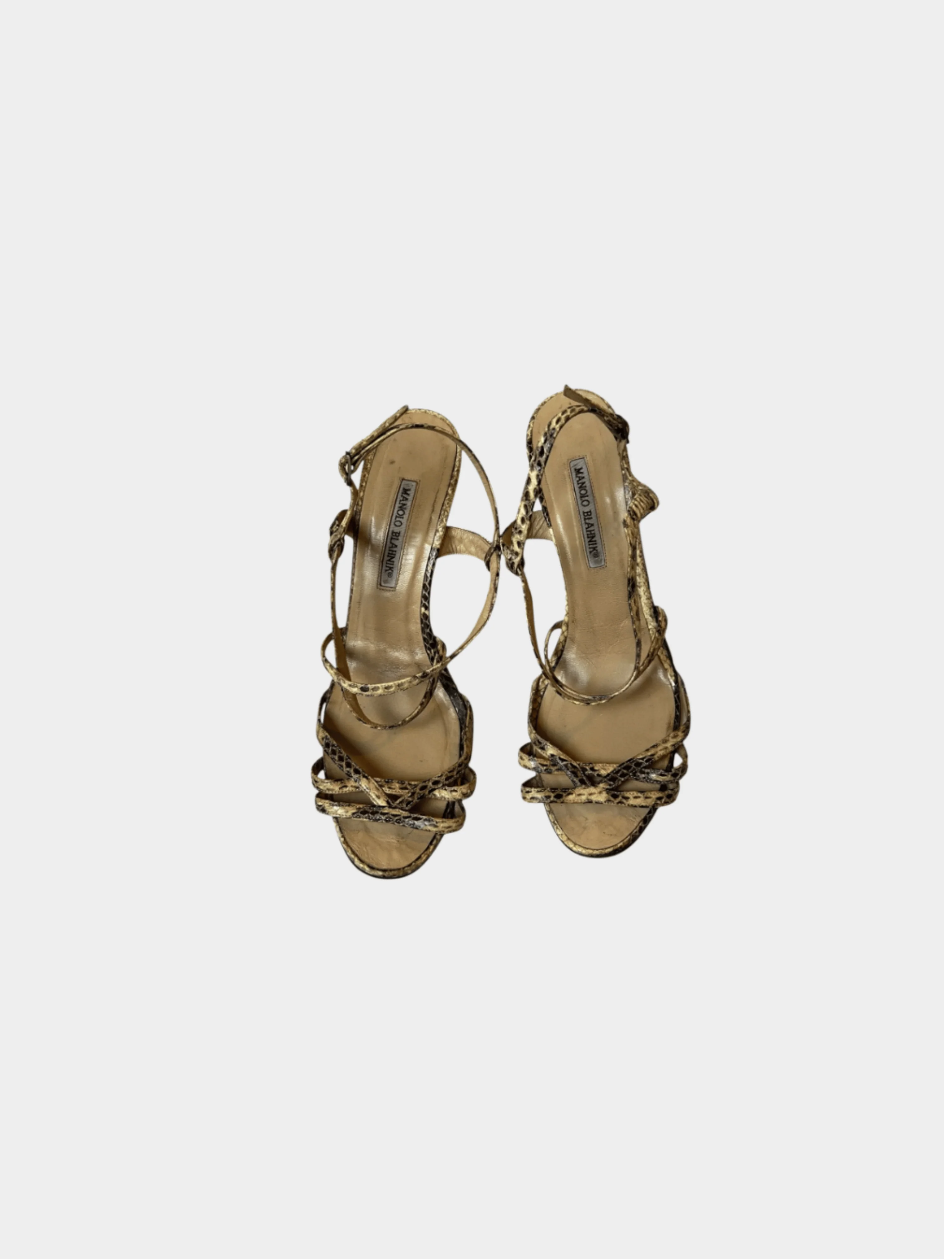 Manolo Blahnik 2000s Python Sandal Heels - Image 4