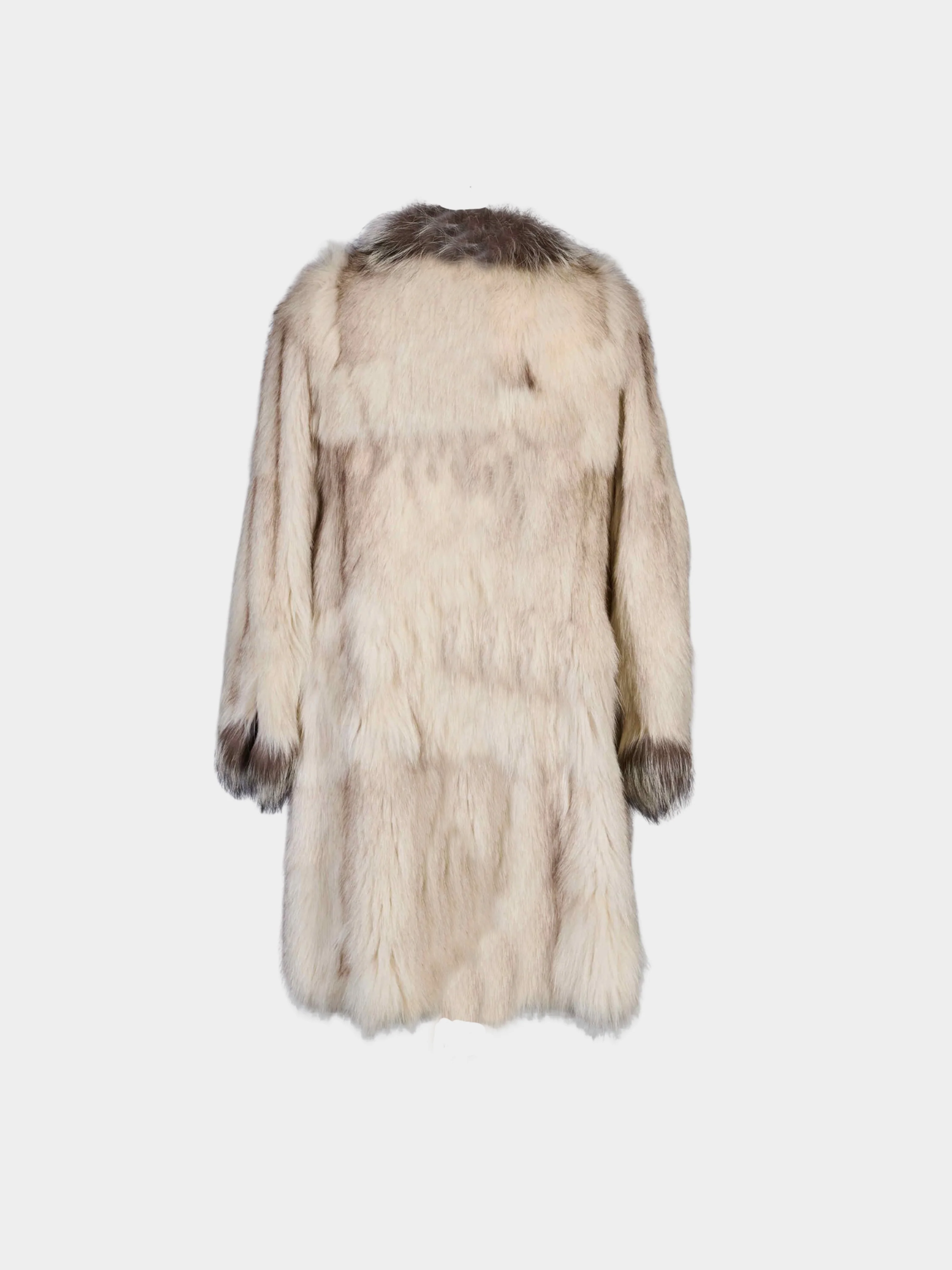 Missoni 2005 Collectible N°05/50 Beige Polar Fox Long Coat - Image 2