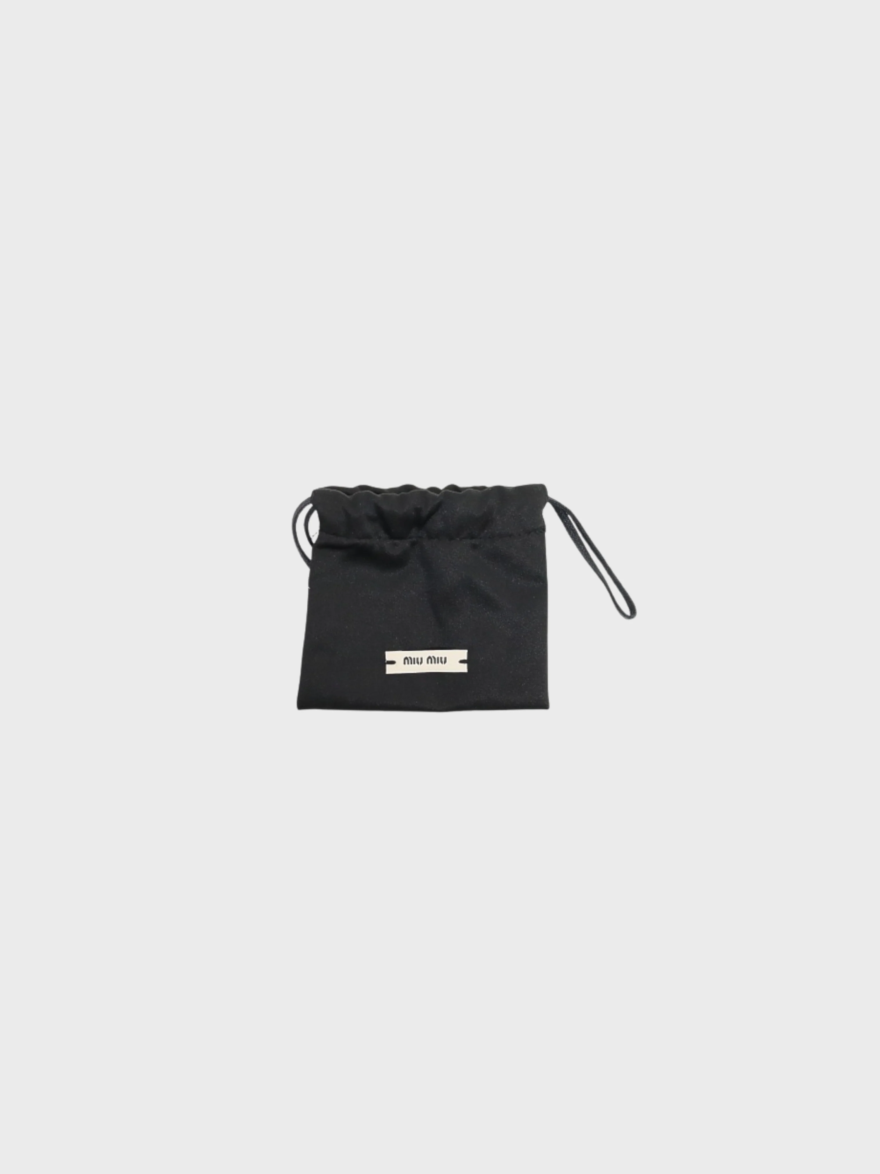 Miu Miu 2000s Black Gold Plated Metal Logo Enamel Earrings - Image 4