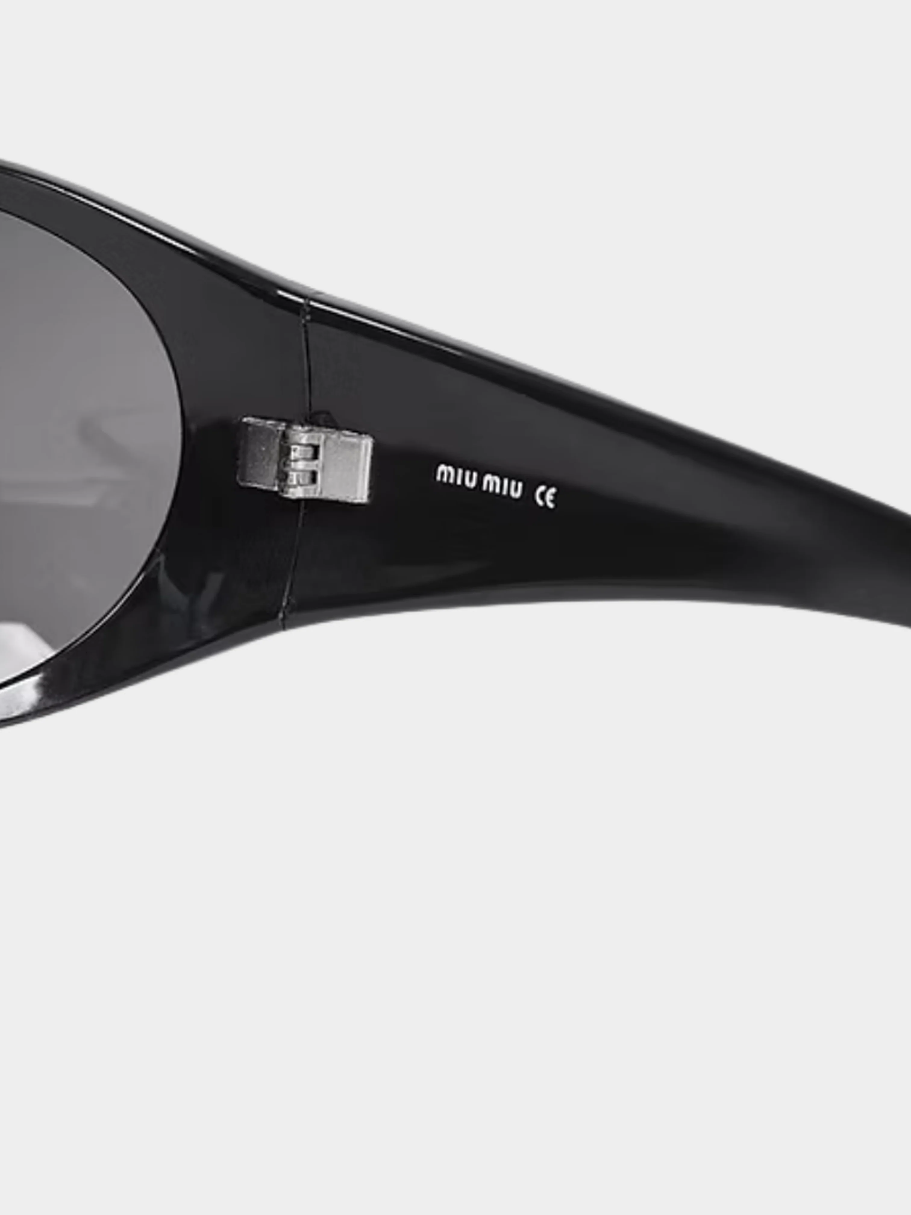 Miu Miu 2000s Black Oversized Sunglasses - Image 5