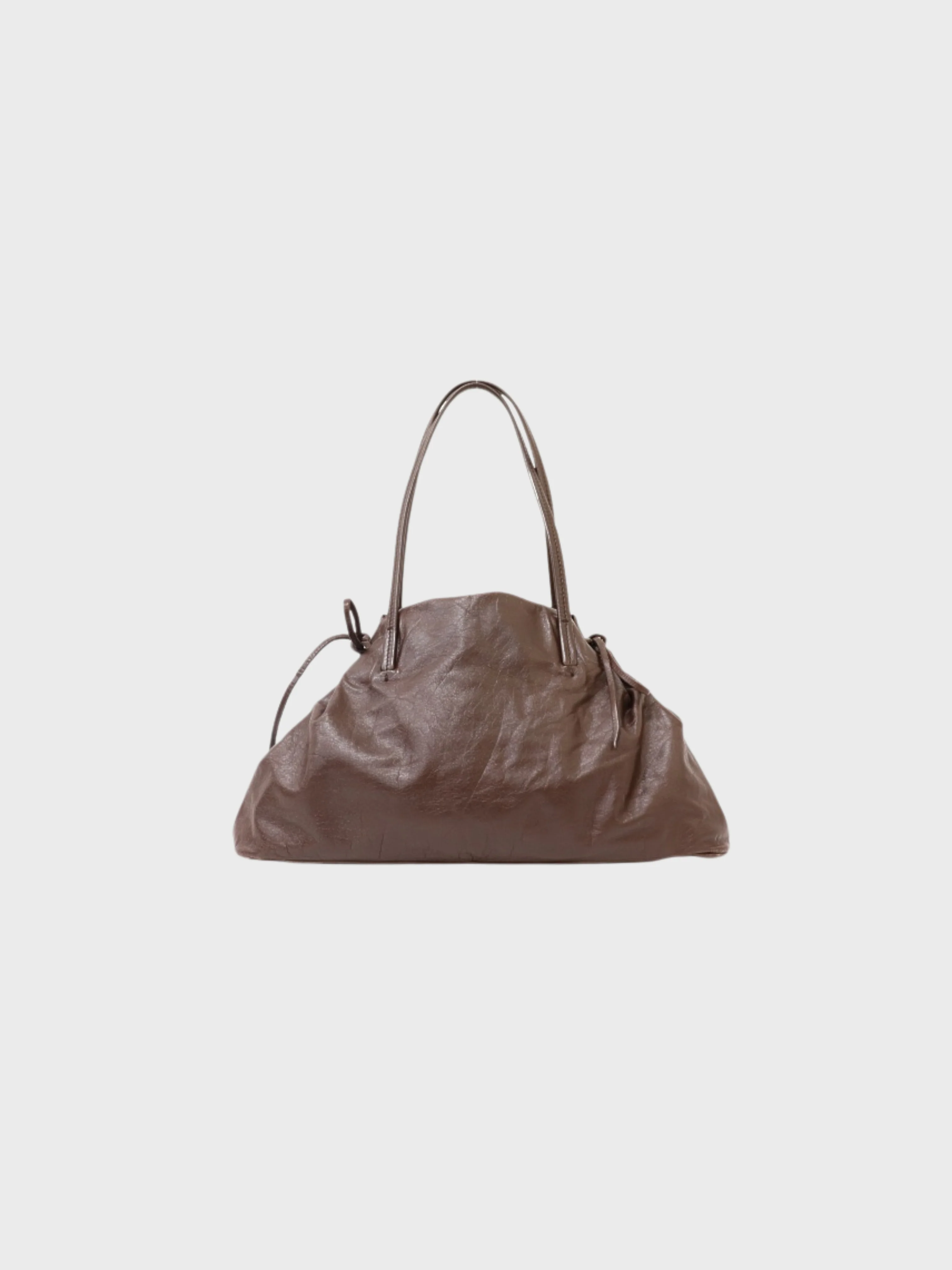 Miu Miu 2000s Brown Leather Logo Handbag - Image 2
