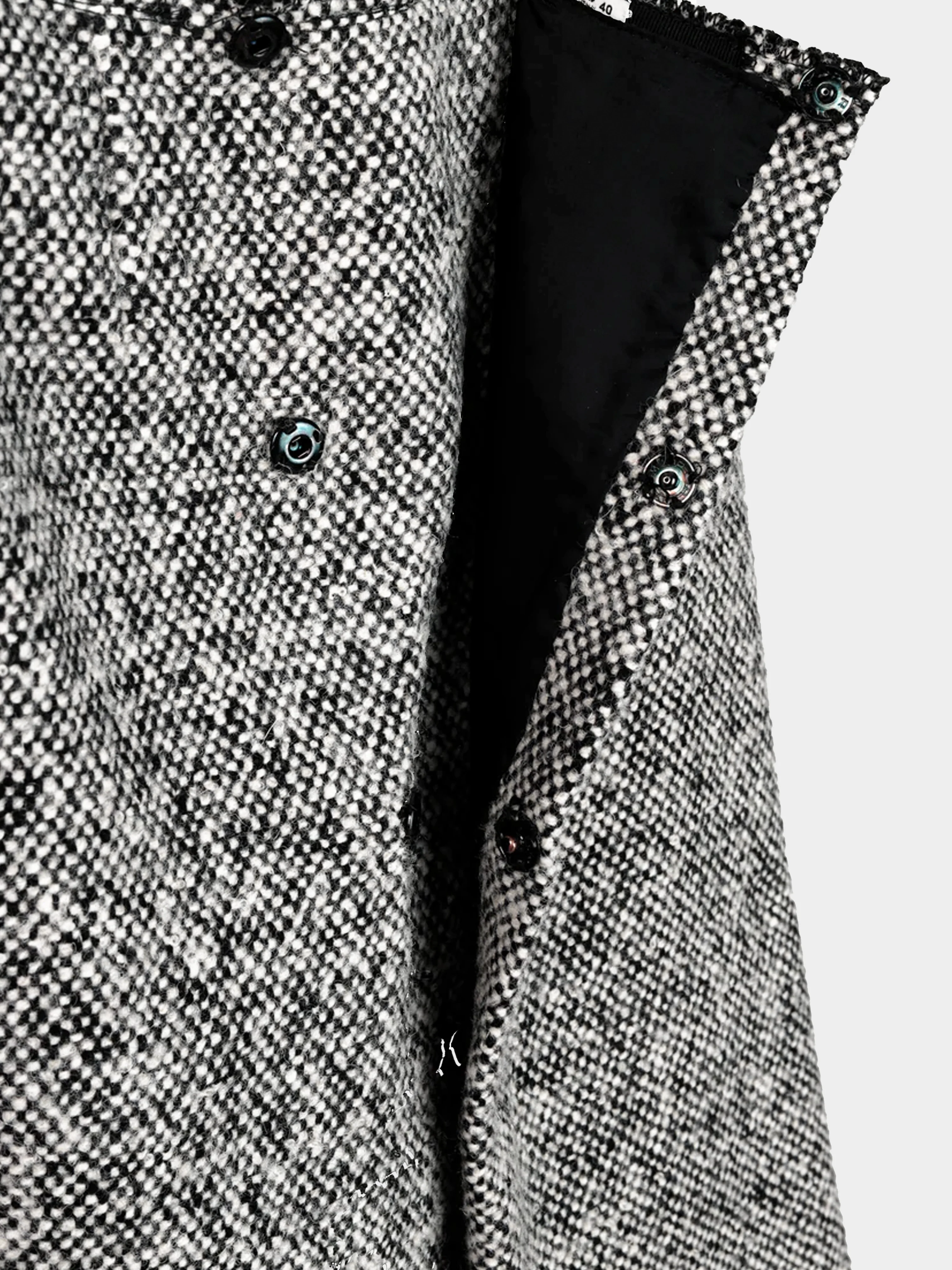 Miu Miu 2000s Mottled Wool Tweed Wrap Skirt - Image 3