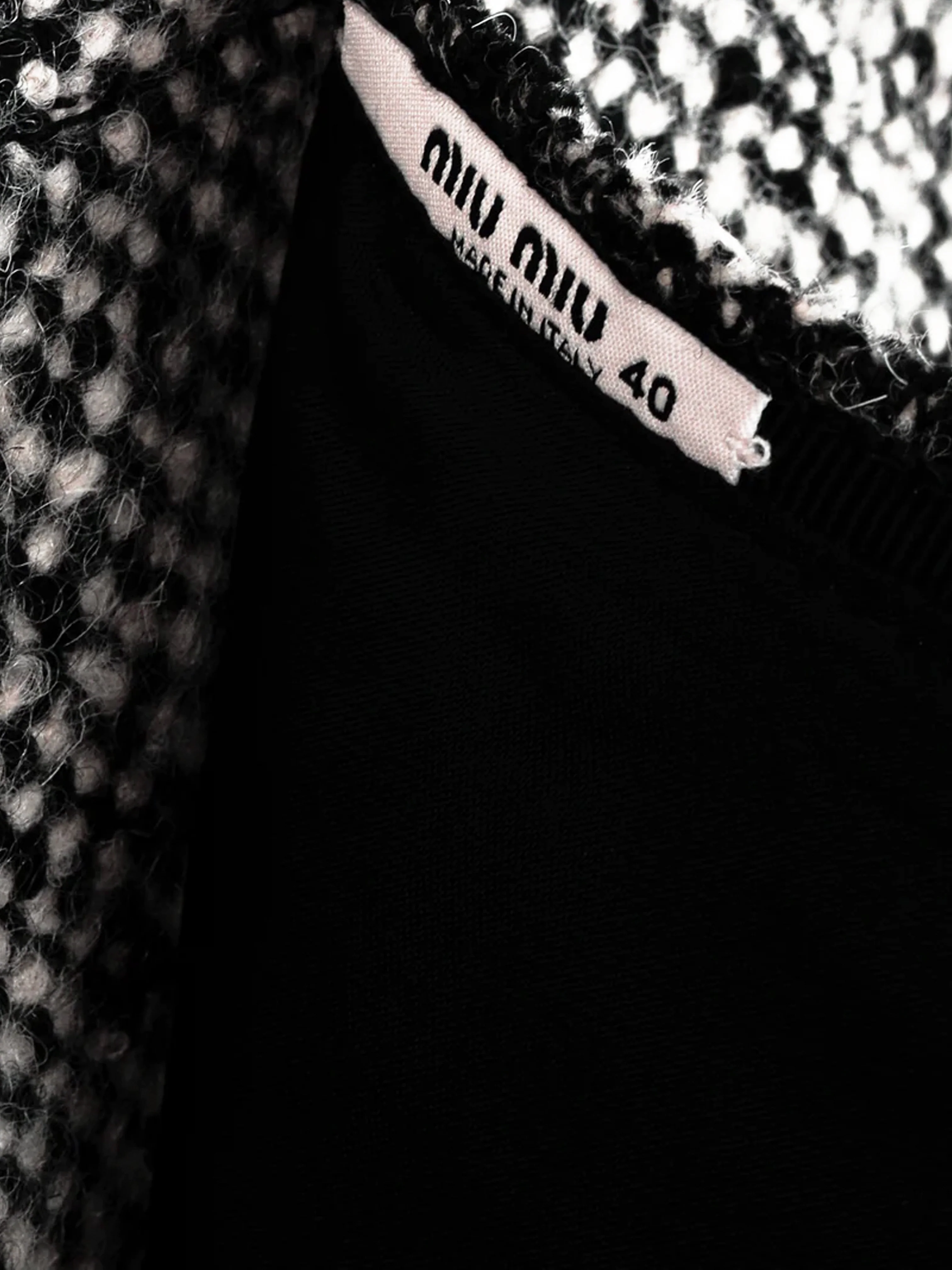 Miu Miu 2000s Mottled Wool Tweed Wrap Skirt - Image 4