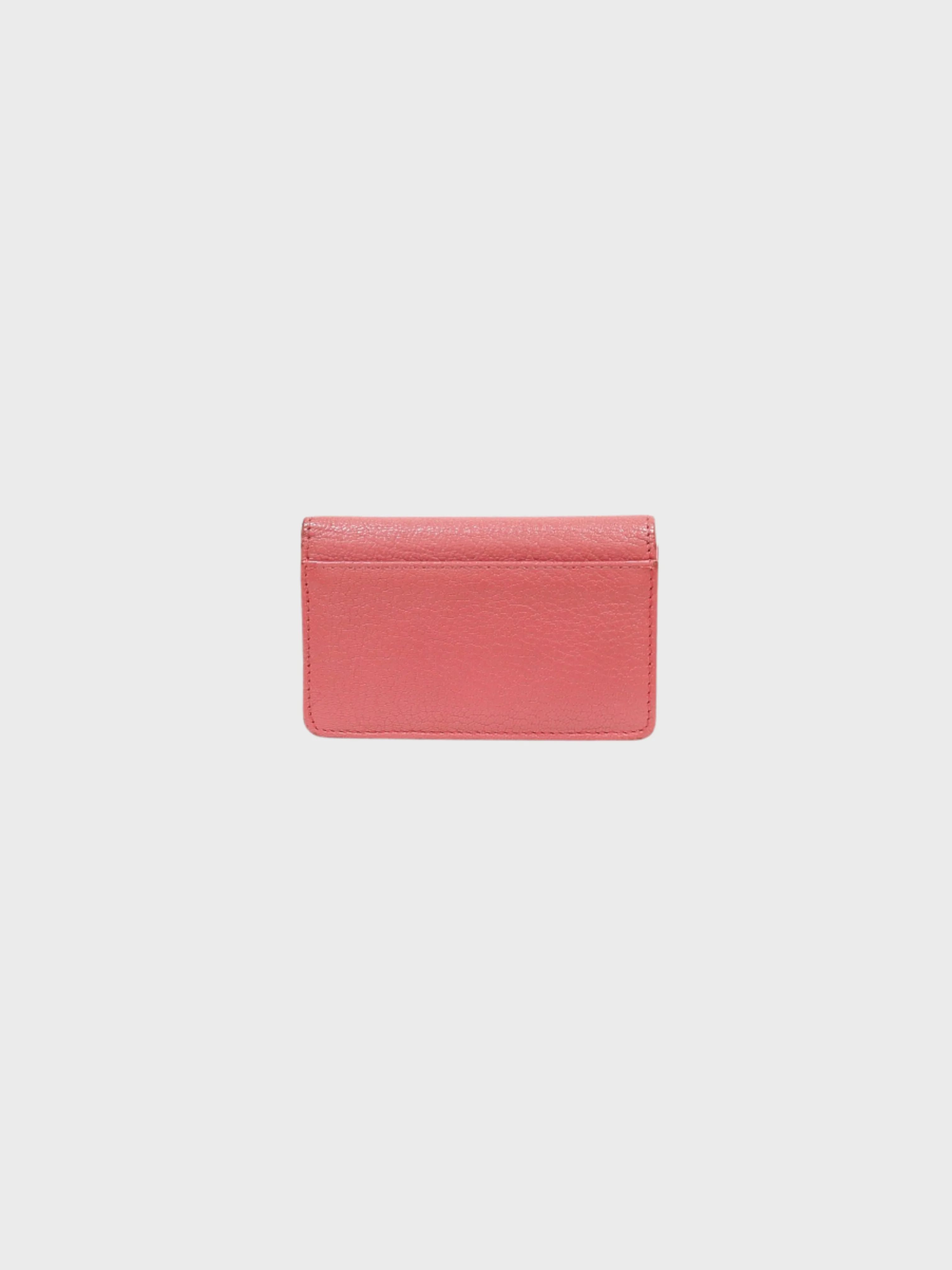 Miu Miu 2010s Pink Leather Logo Hardware Card Case - Image 2
