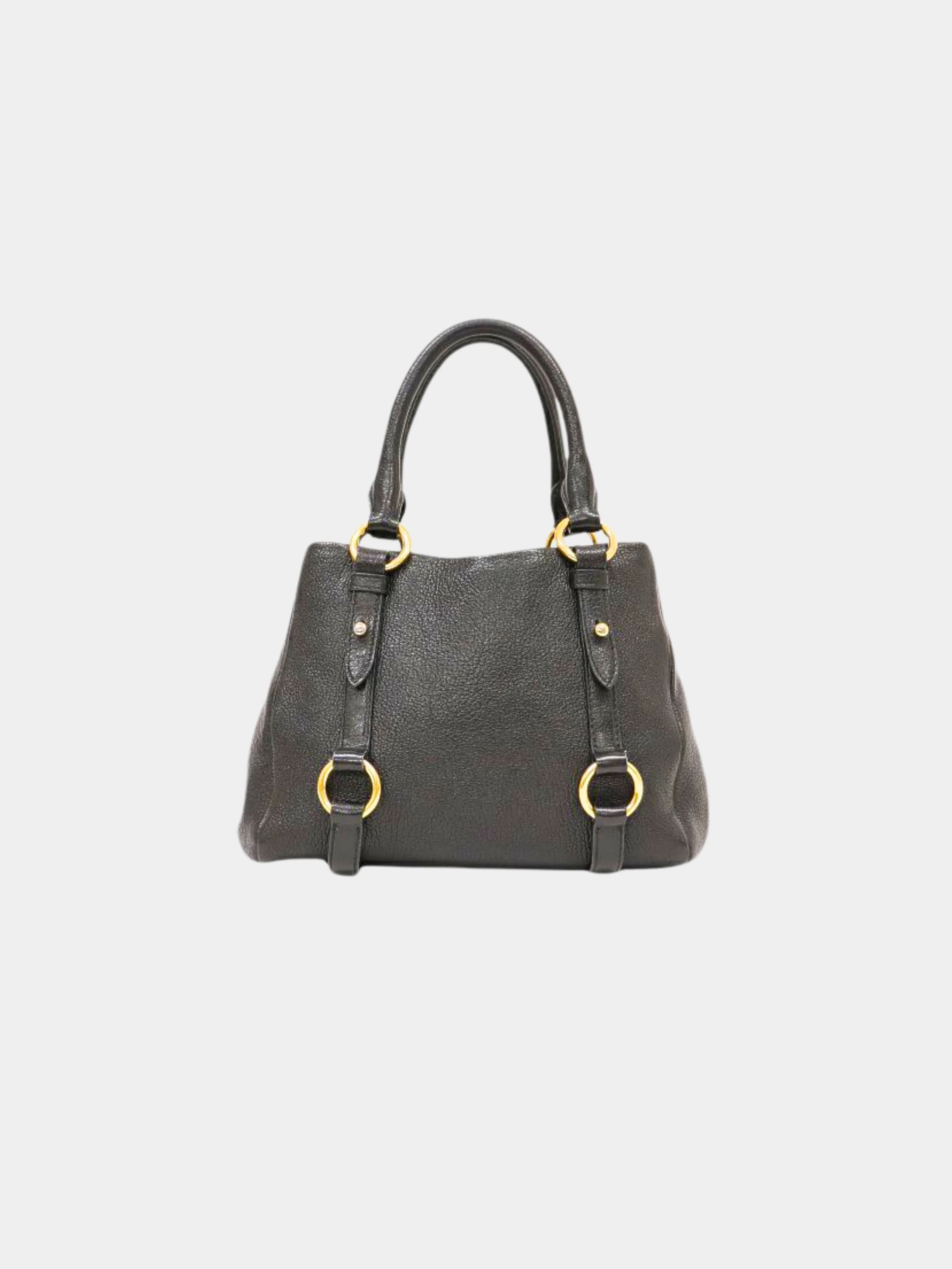 Miu Miu 2010s Black Leather Pouch Charm Shoulder Bag - Image 2