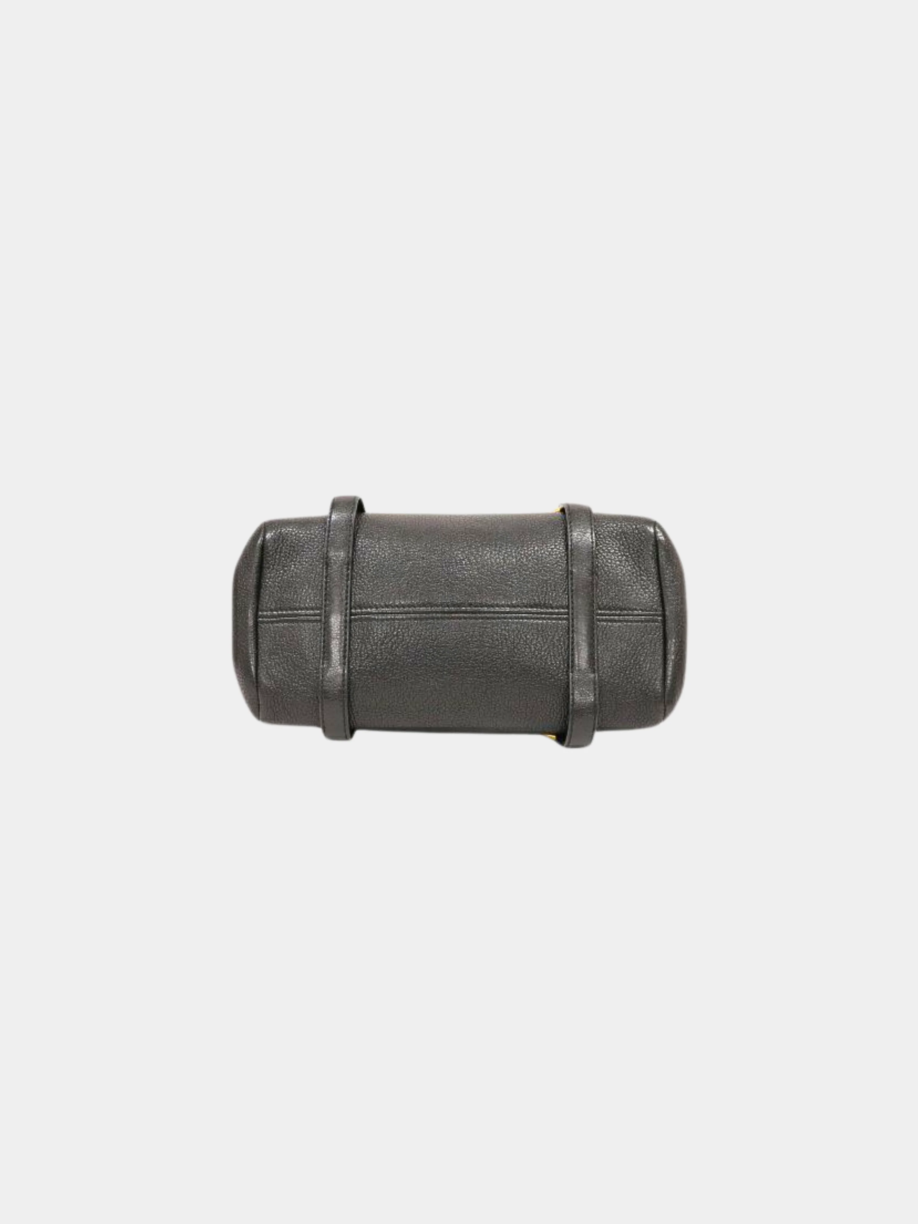 Miu Miu 2010s Black Leather Pouch Charm Shoulder Bag - Image 3
