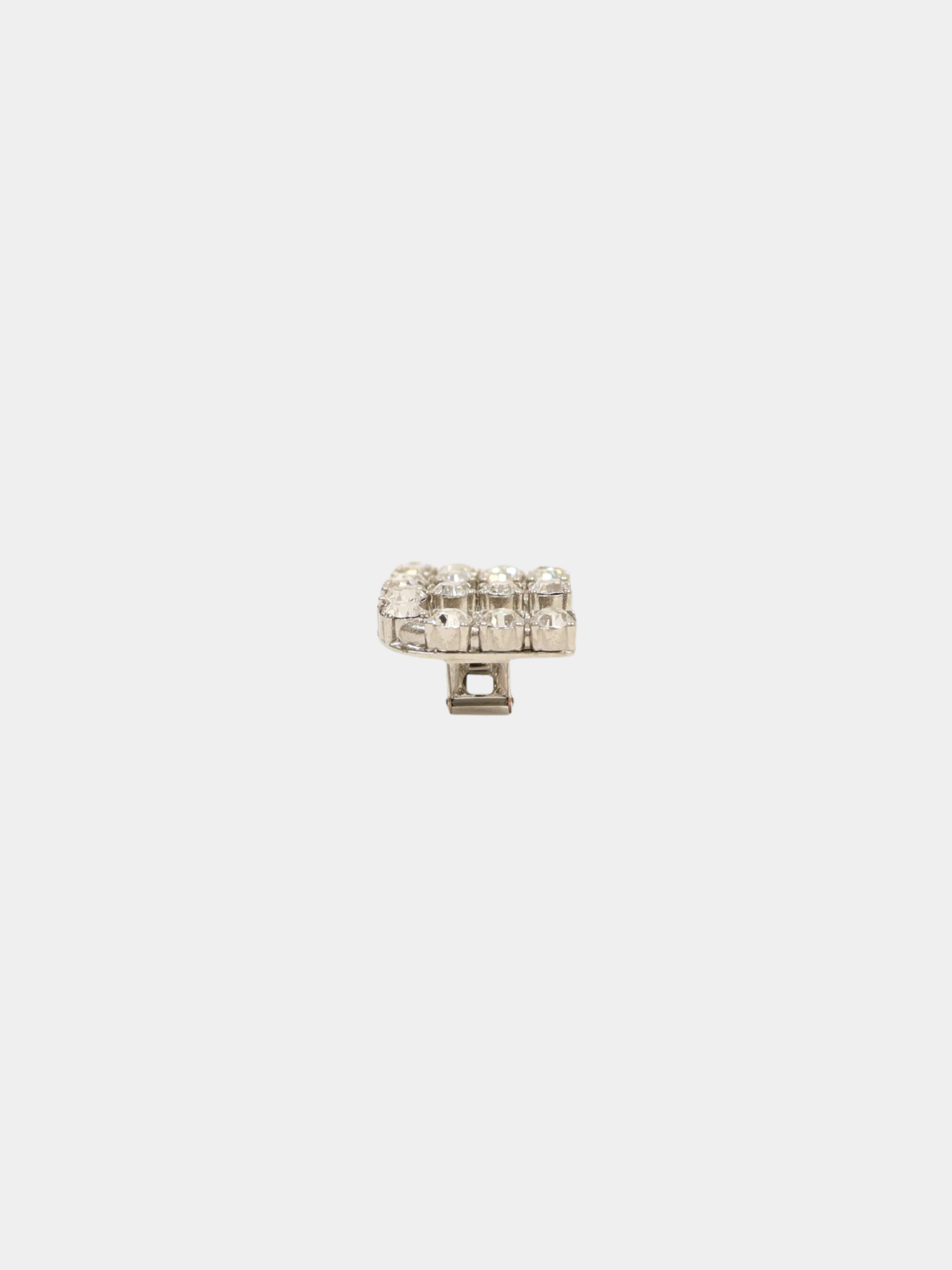 Miu Miu 2010s Silver Rhinestone Barrette - Image 3