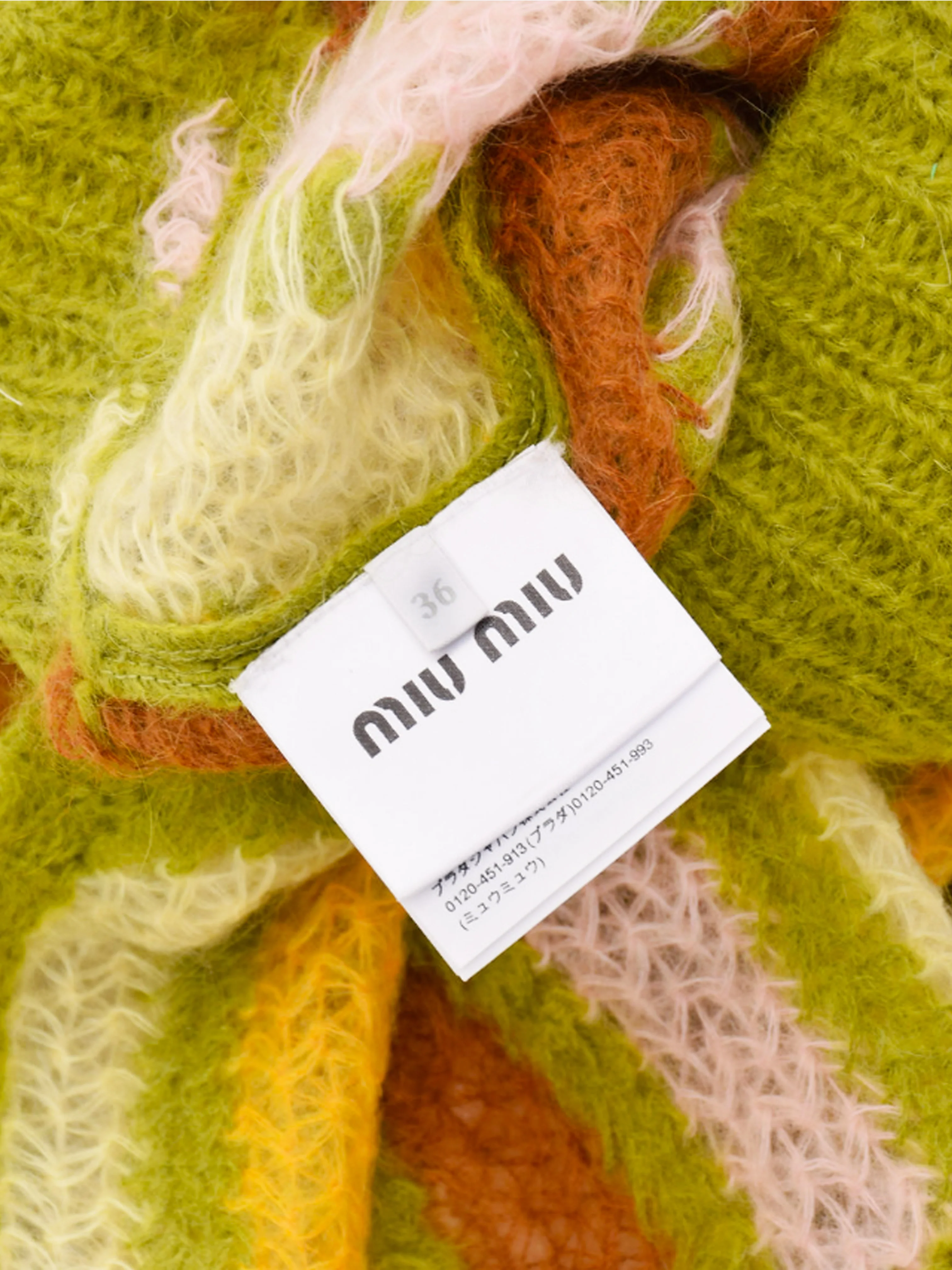 Miu Miu 2020 Mohair Striped Knitted Top - Image 4