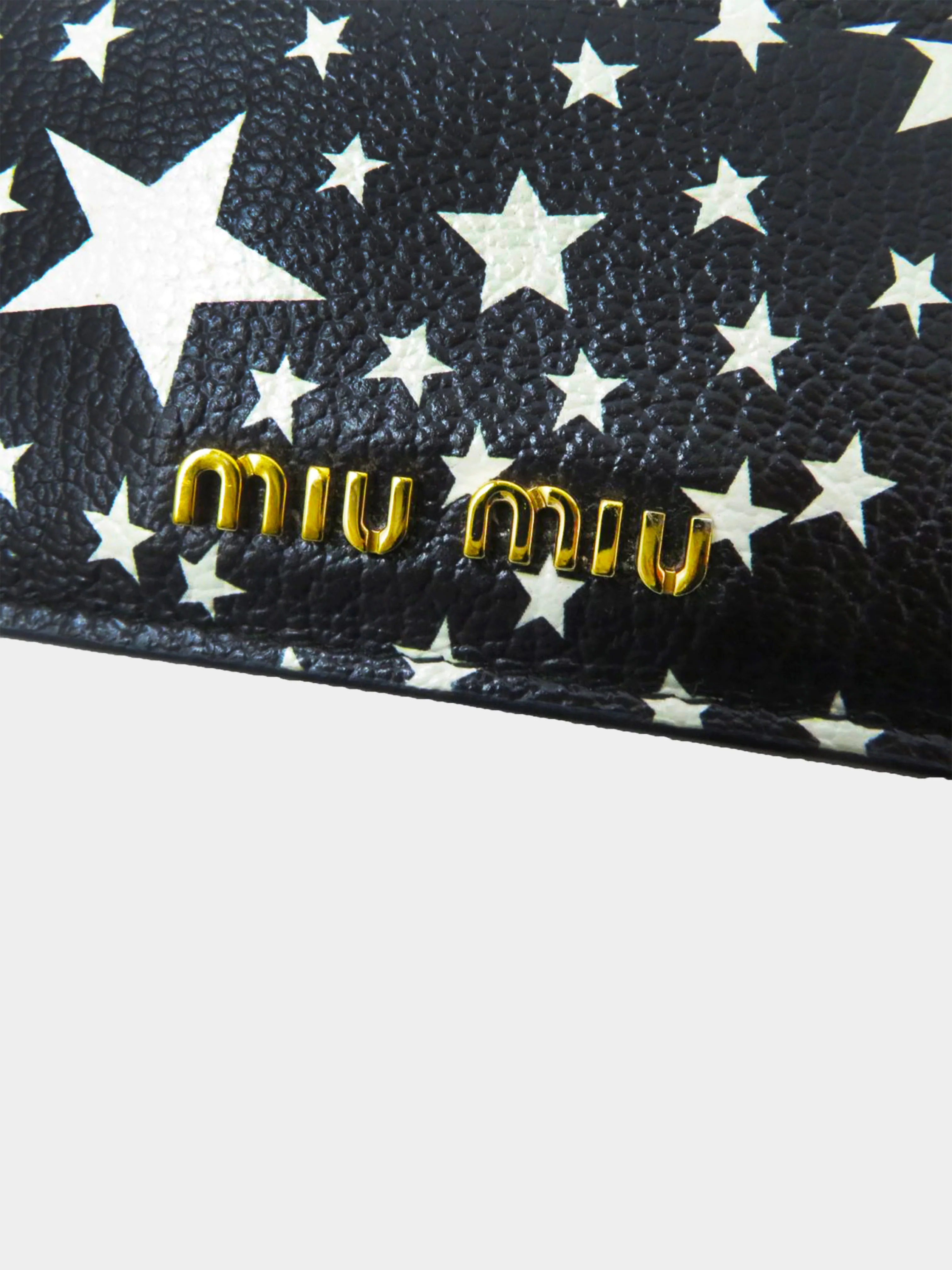 Miu Miu 2020 Star Print Card Case Wallet - Image 4