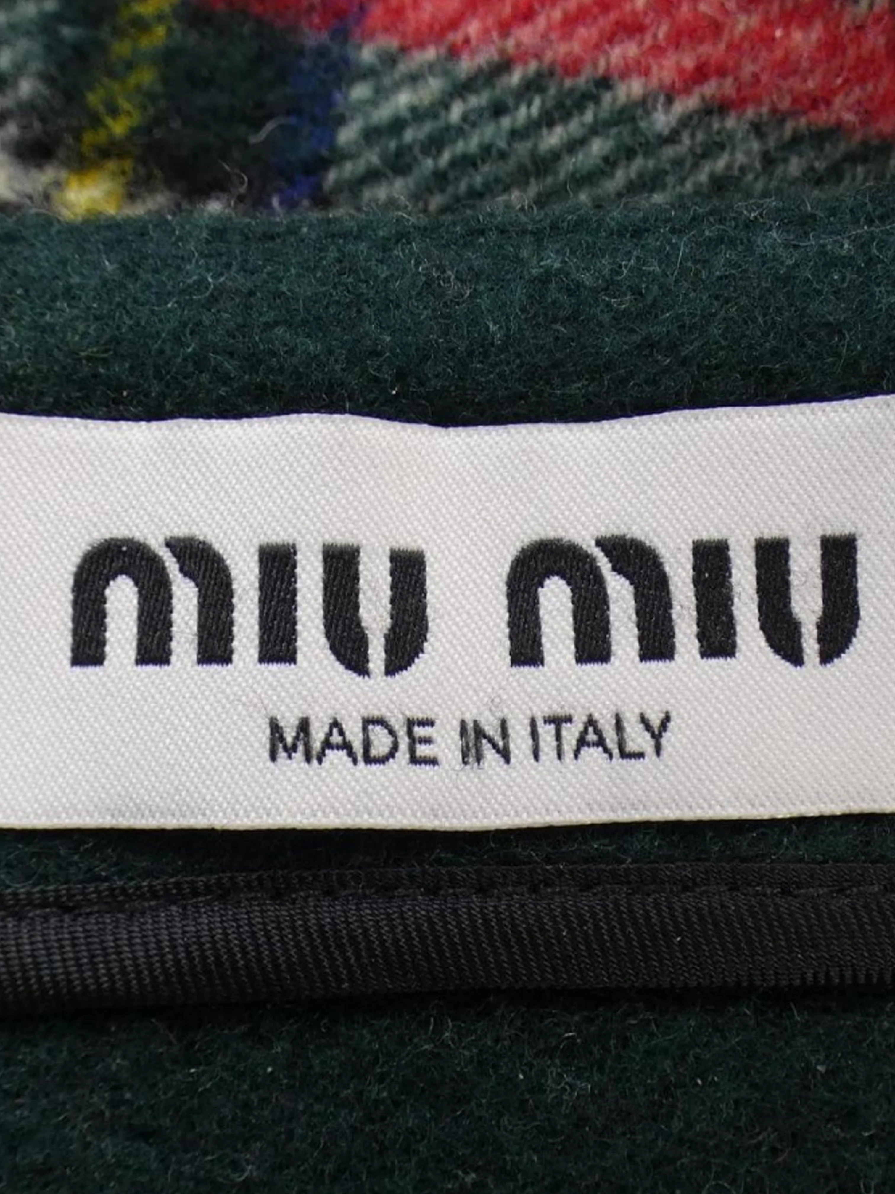 Miu Miu 2020s Plaid Wool Micro Mini Skirt - Image 2