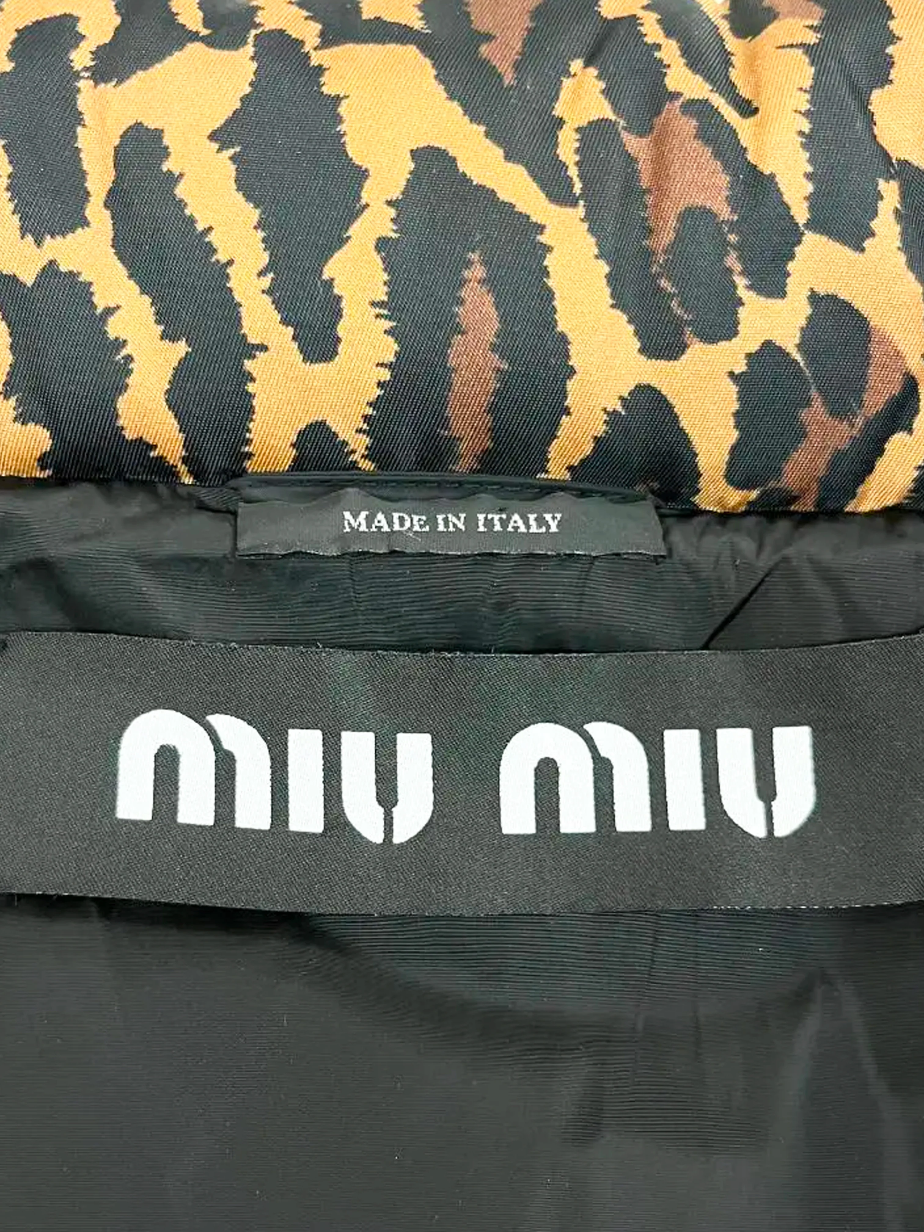 Miu Miu AW 2019 Leopard Print Padded Nylon Jacket - Image 4