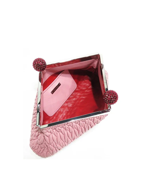 Miu Miu Cherry Pink Clasp Chain Bag - Image 4