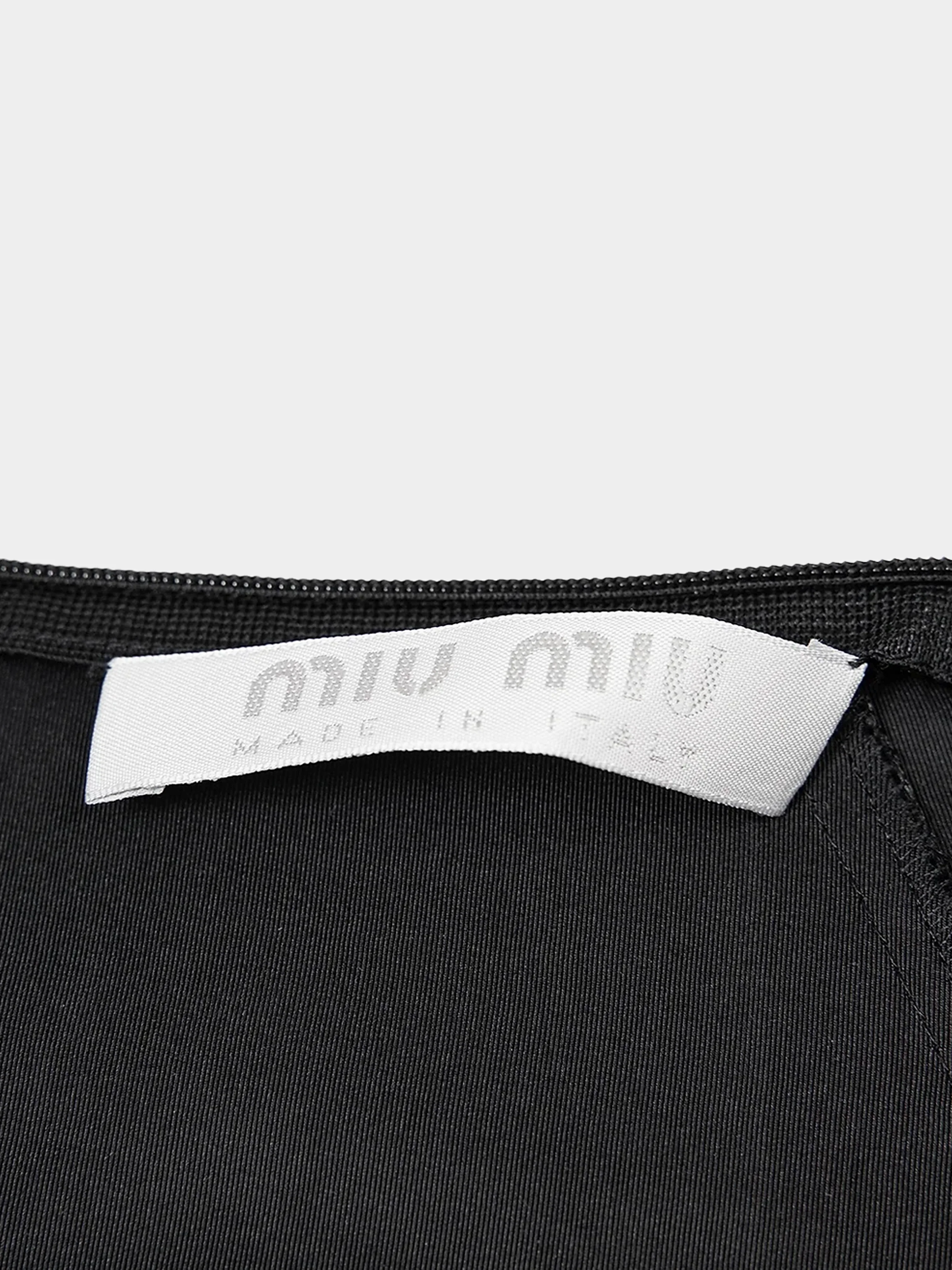 Miu Miu FW 1998 Black Ruffle Trim Top - Image 3