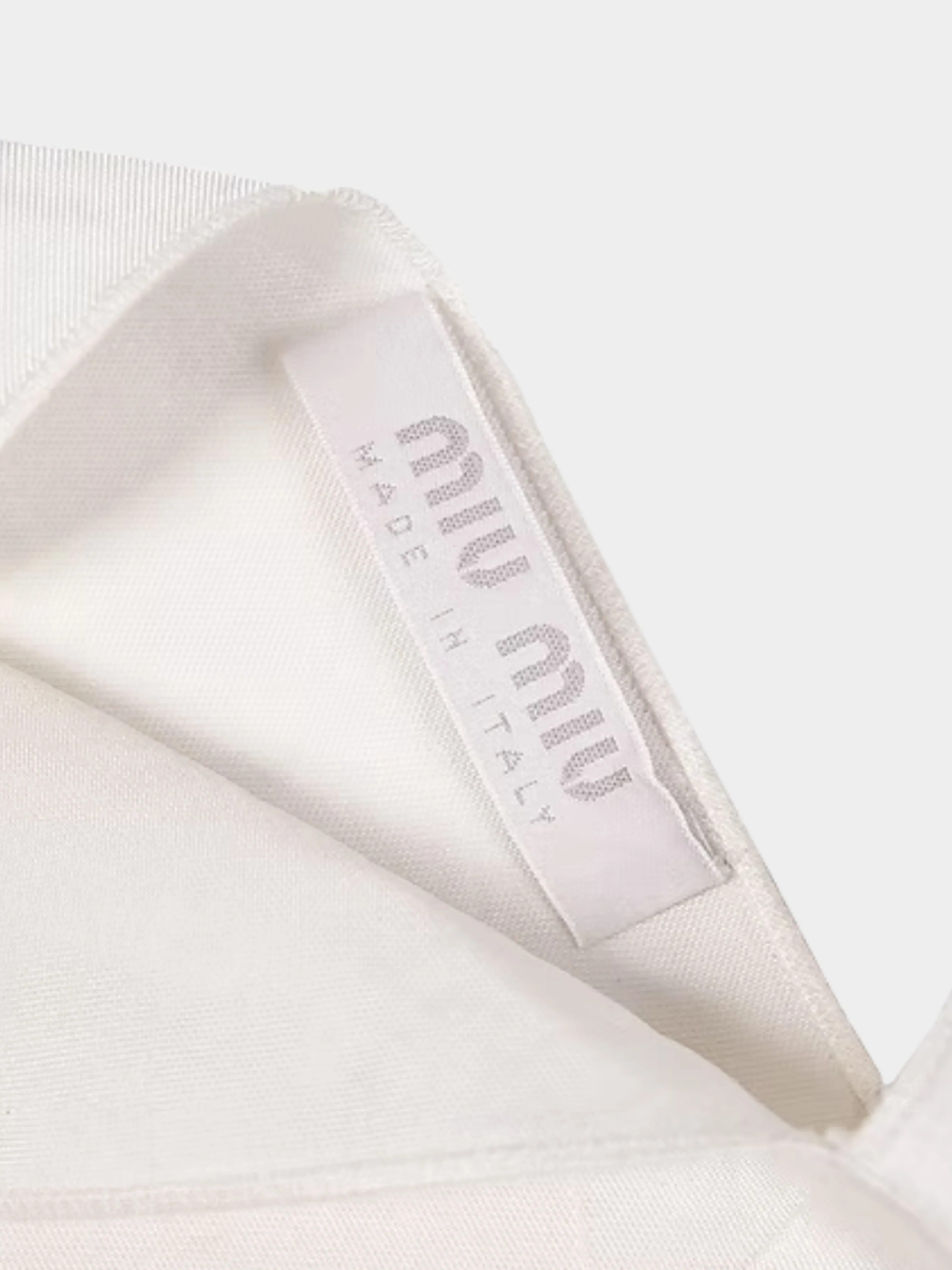 Miu Miu FW 1998 White V-Neck Mini Dress - Image 3