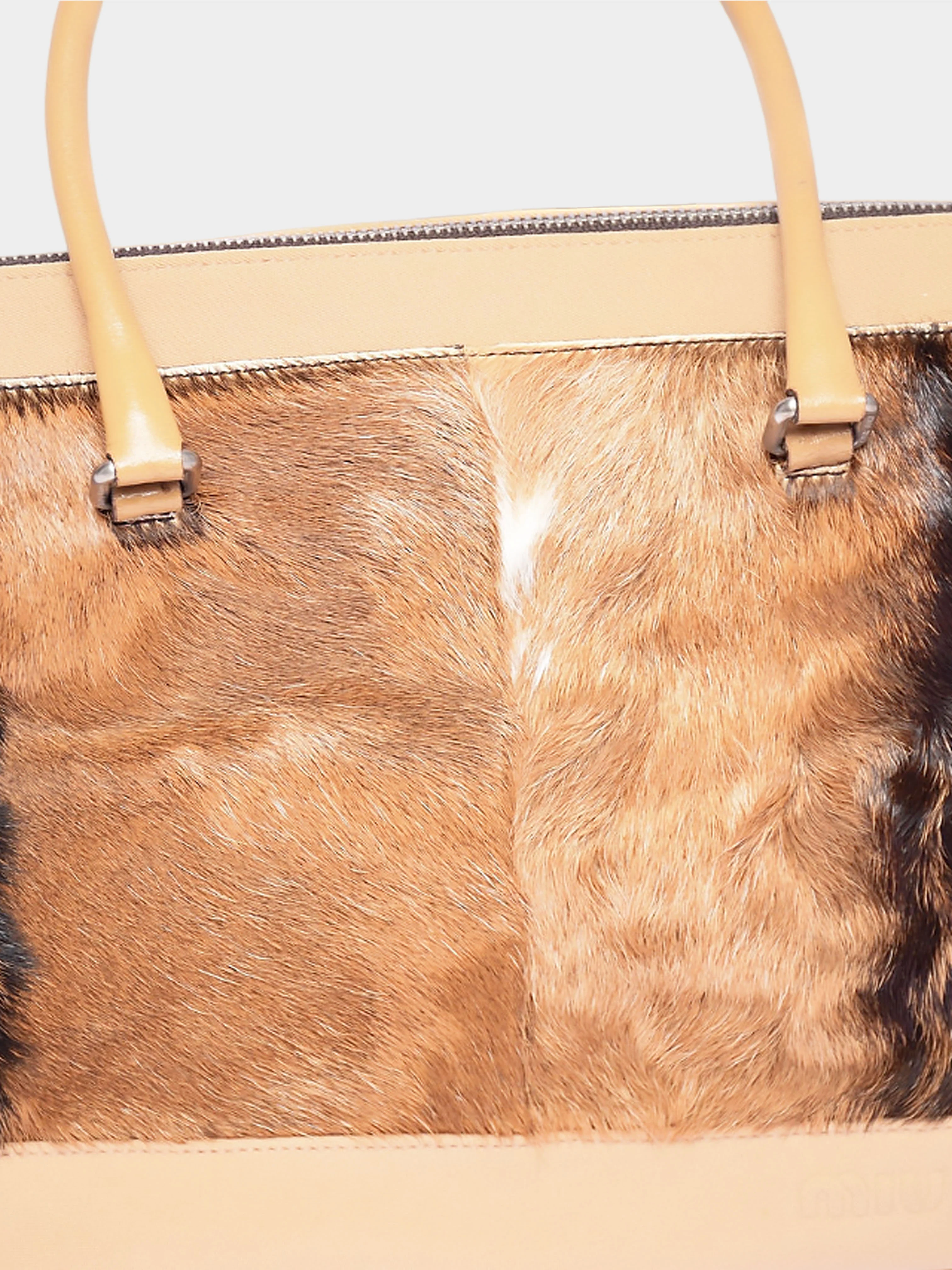Miu Miu FW 1999 Beige Mini Fur Bag - Image 3