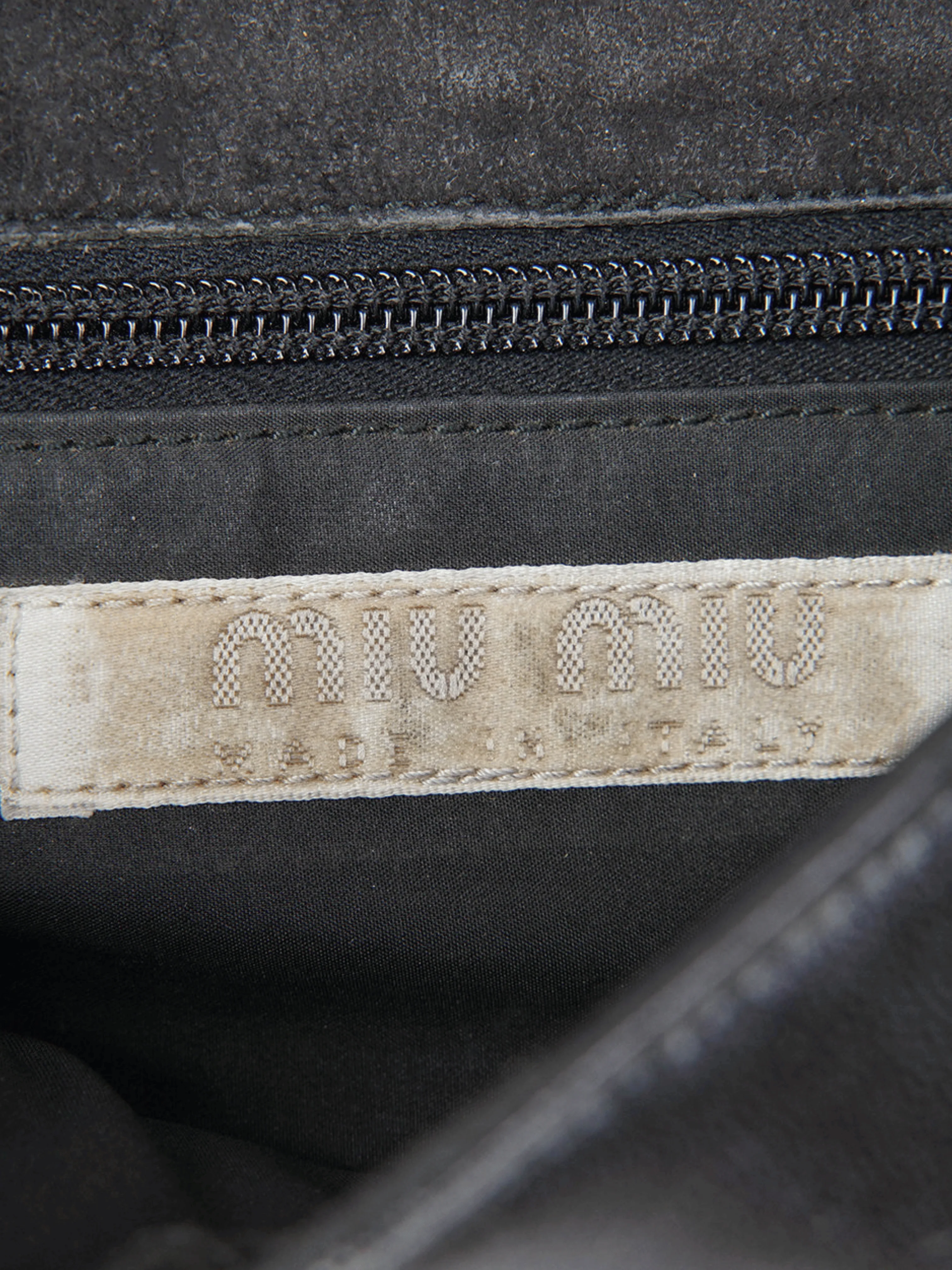 Miu Miu FW 1999 Black Leather Mesh Bag - Image 5