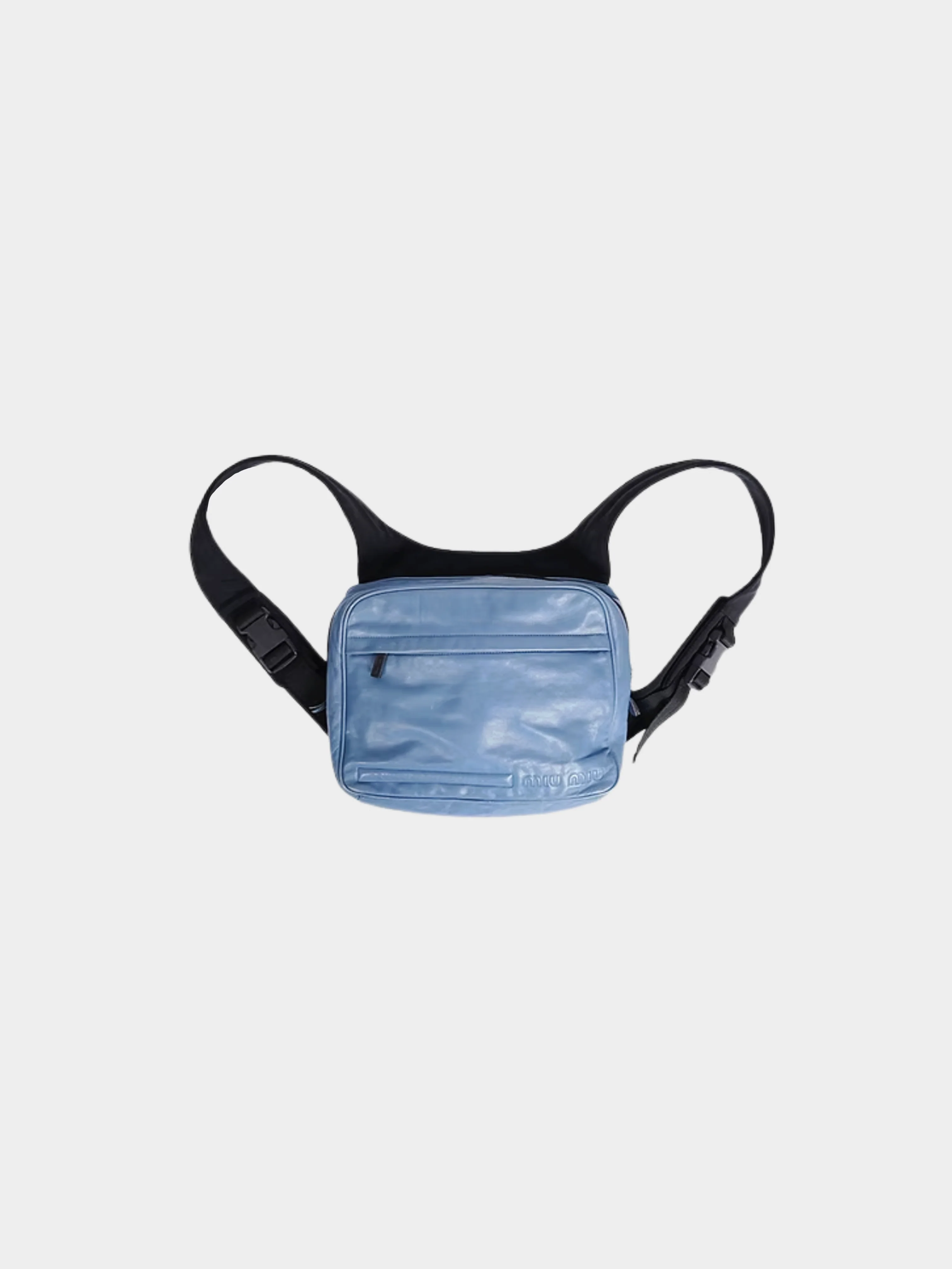 Miu Miu FW 1999 Blue Leather Backpack