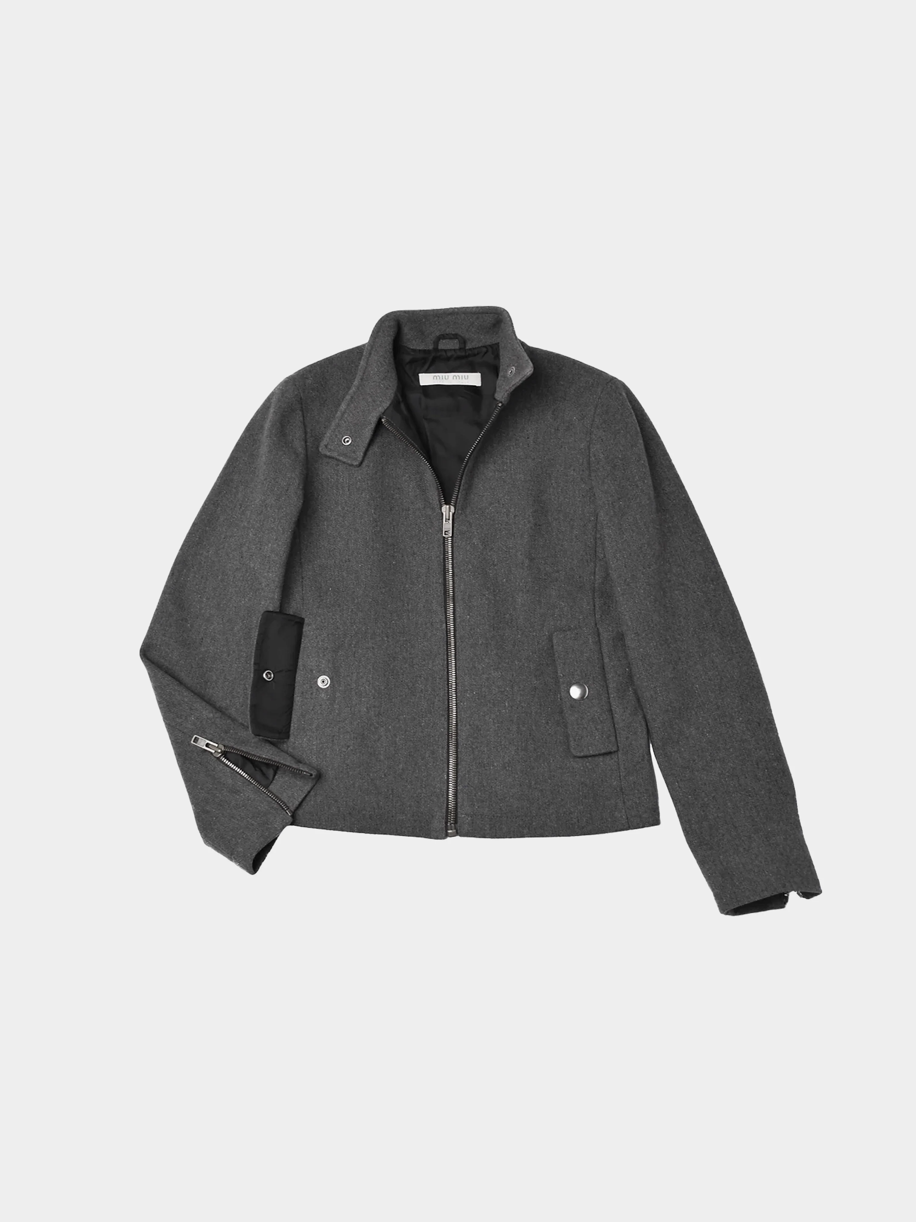 Miu Miu FW 1999 Grey Wool Jacket - Image 2