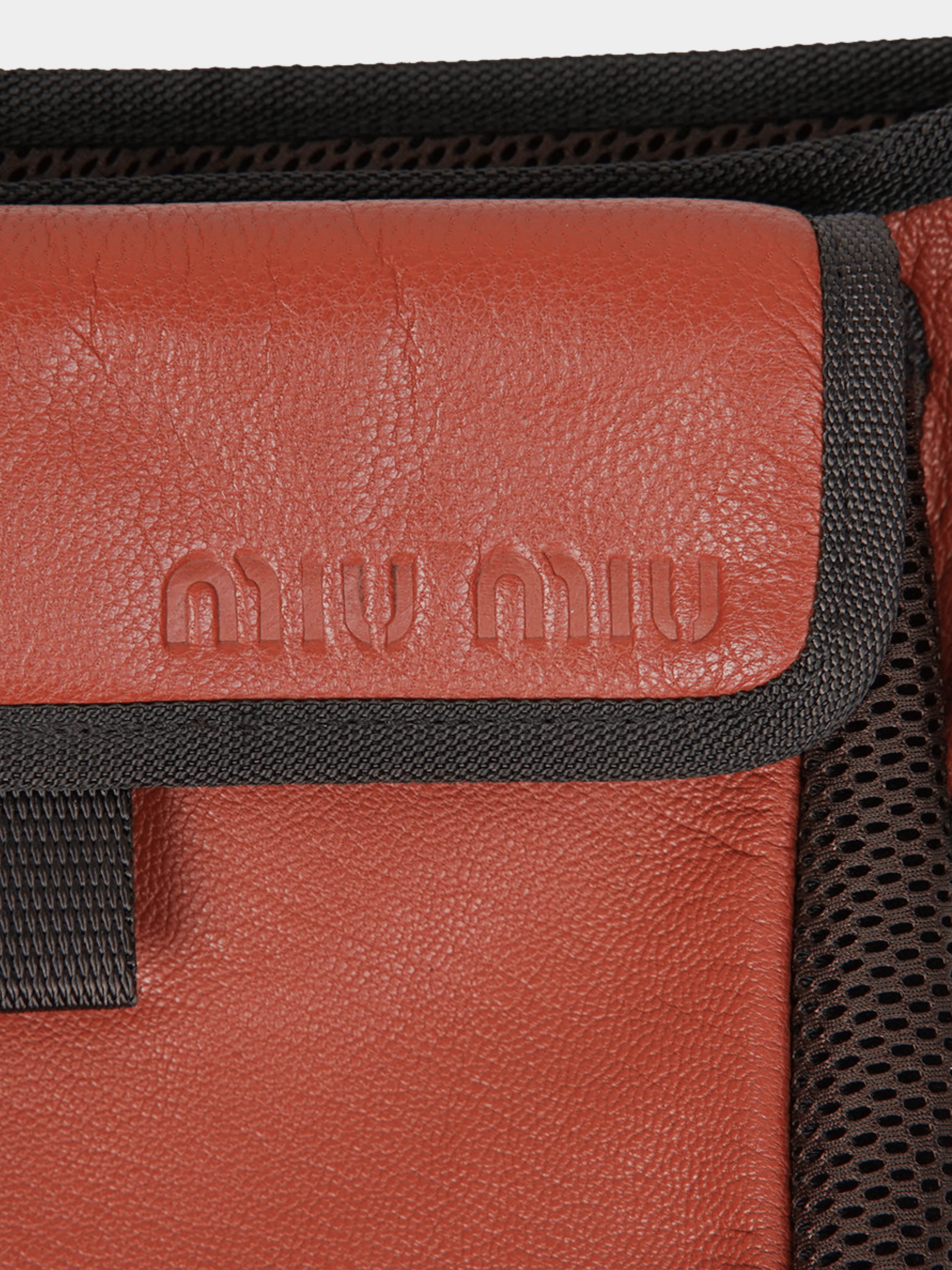 Miu Miu FW 1999 Orange Leather Waist Bag - Image 3