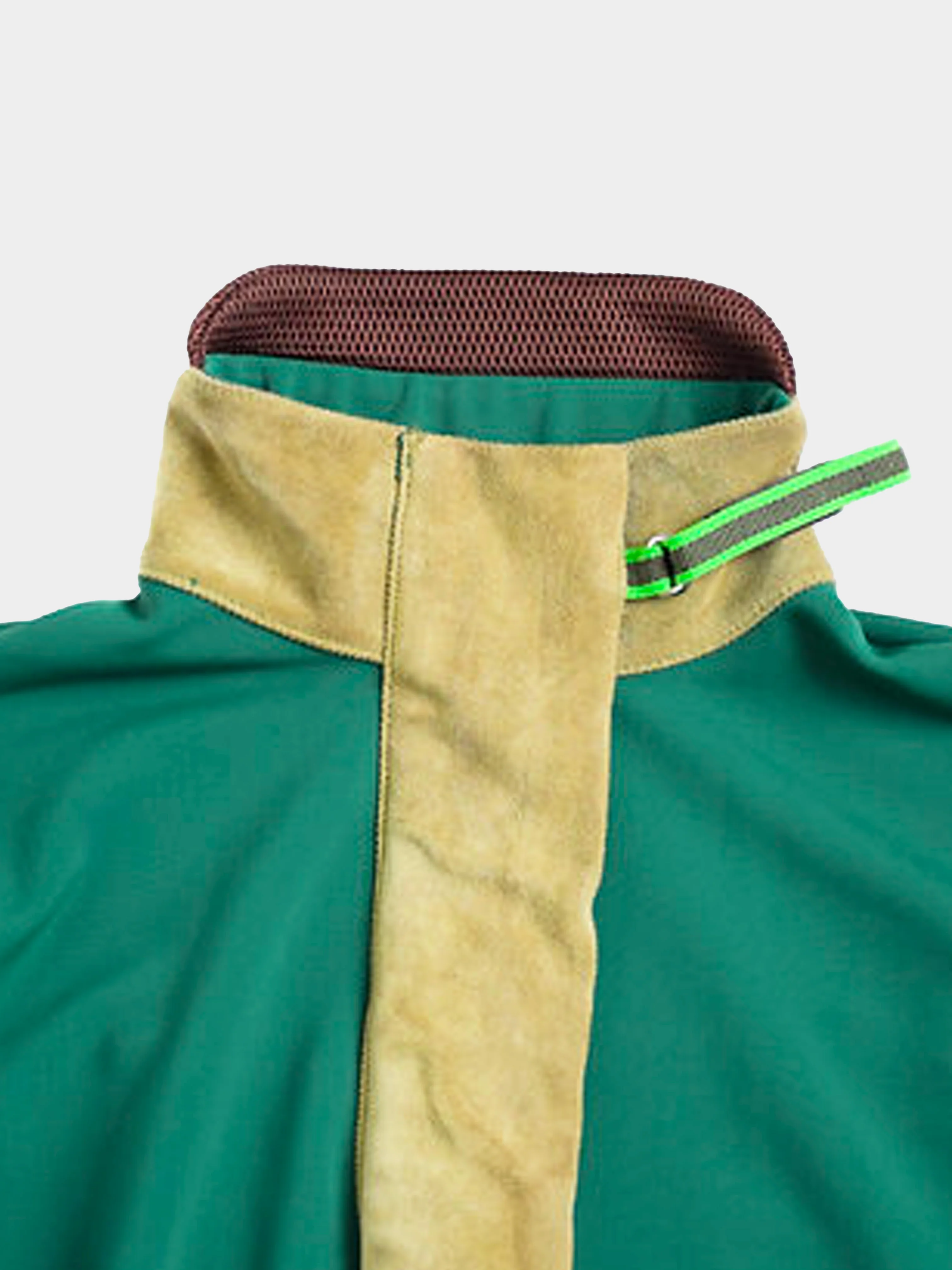 Miu Miu FW 1999 Runway Green Neoprene Suede Trim Jacket - Image 3
