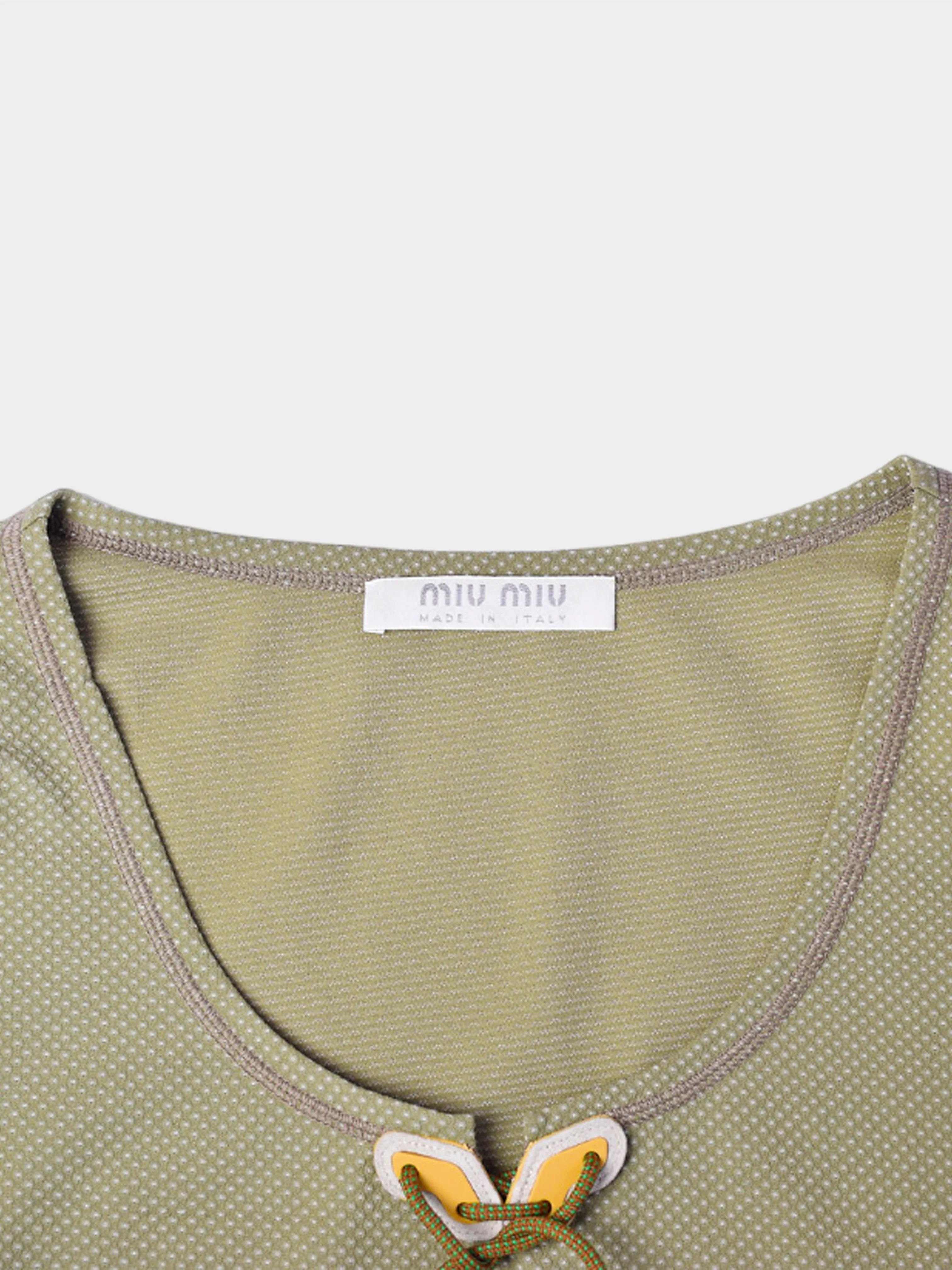 Miu Miu FW 1999 Sage Green Long-Sleeved Top - Image 4