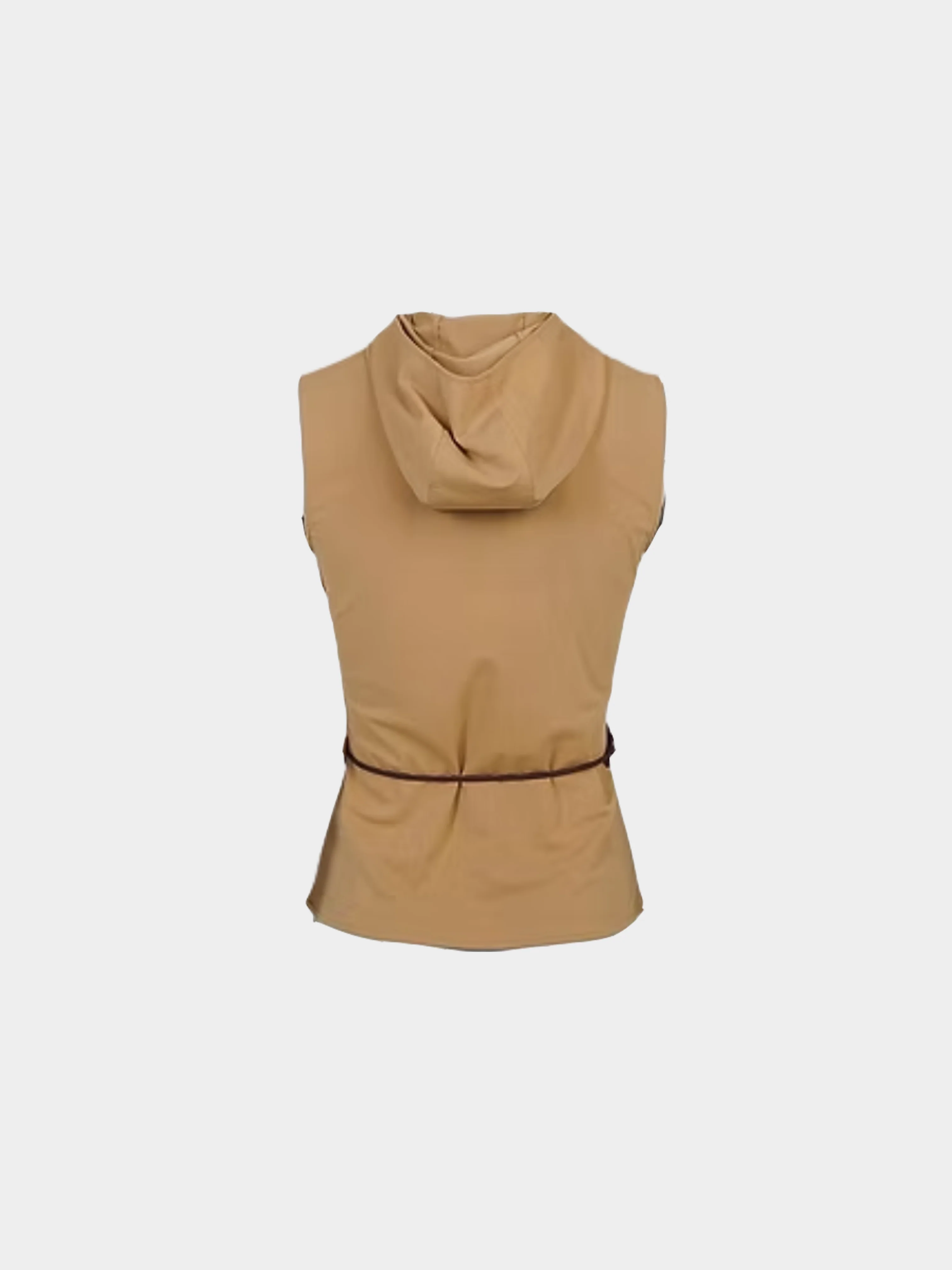 Miu Miu FW 1999 Tan Neoprene Hooded Top - Image 2