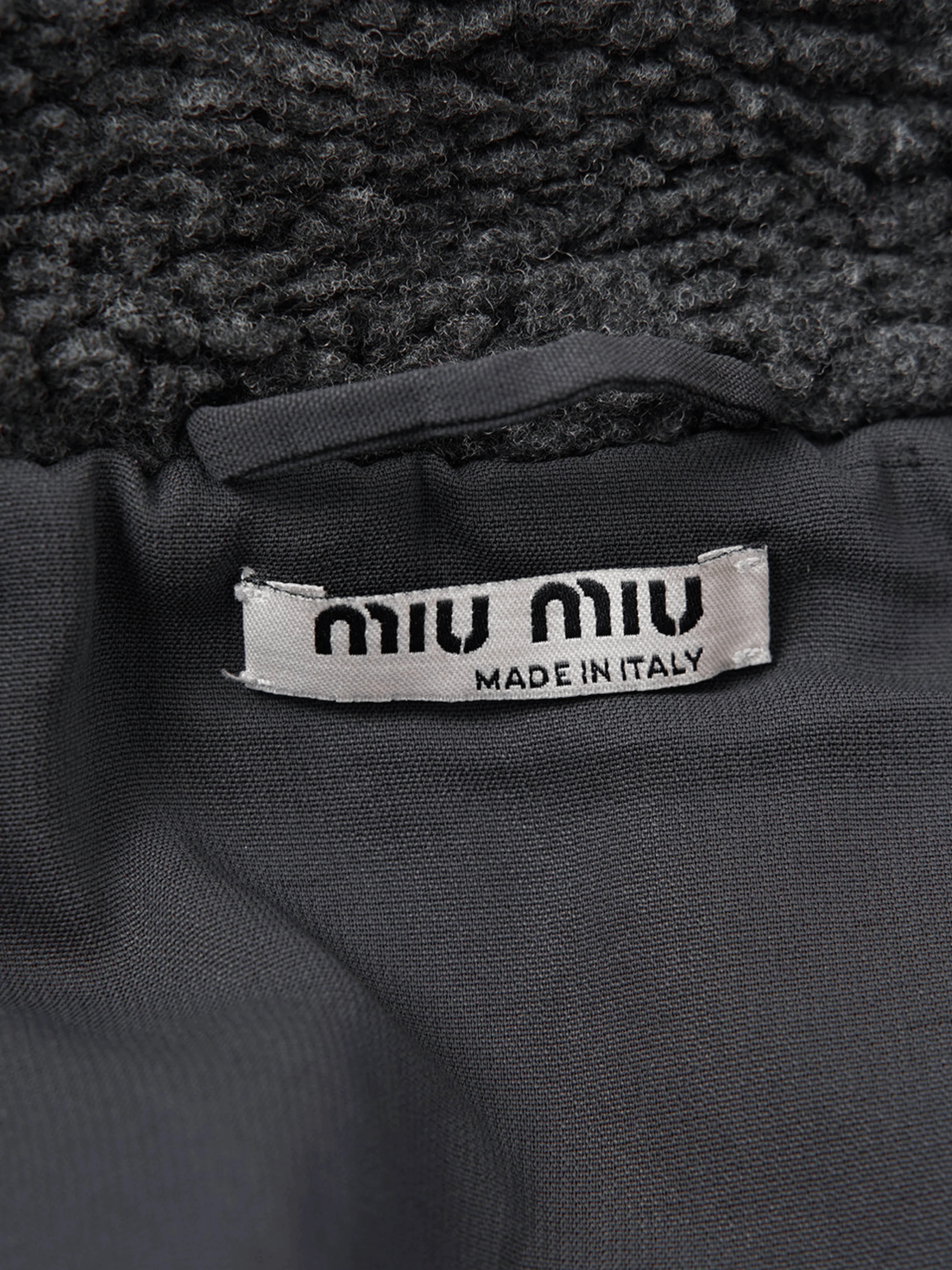 Miu Miu FW 2002 Runway Grey Plaid Zip Up Jacket - Image 7