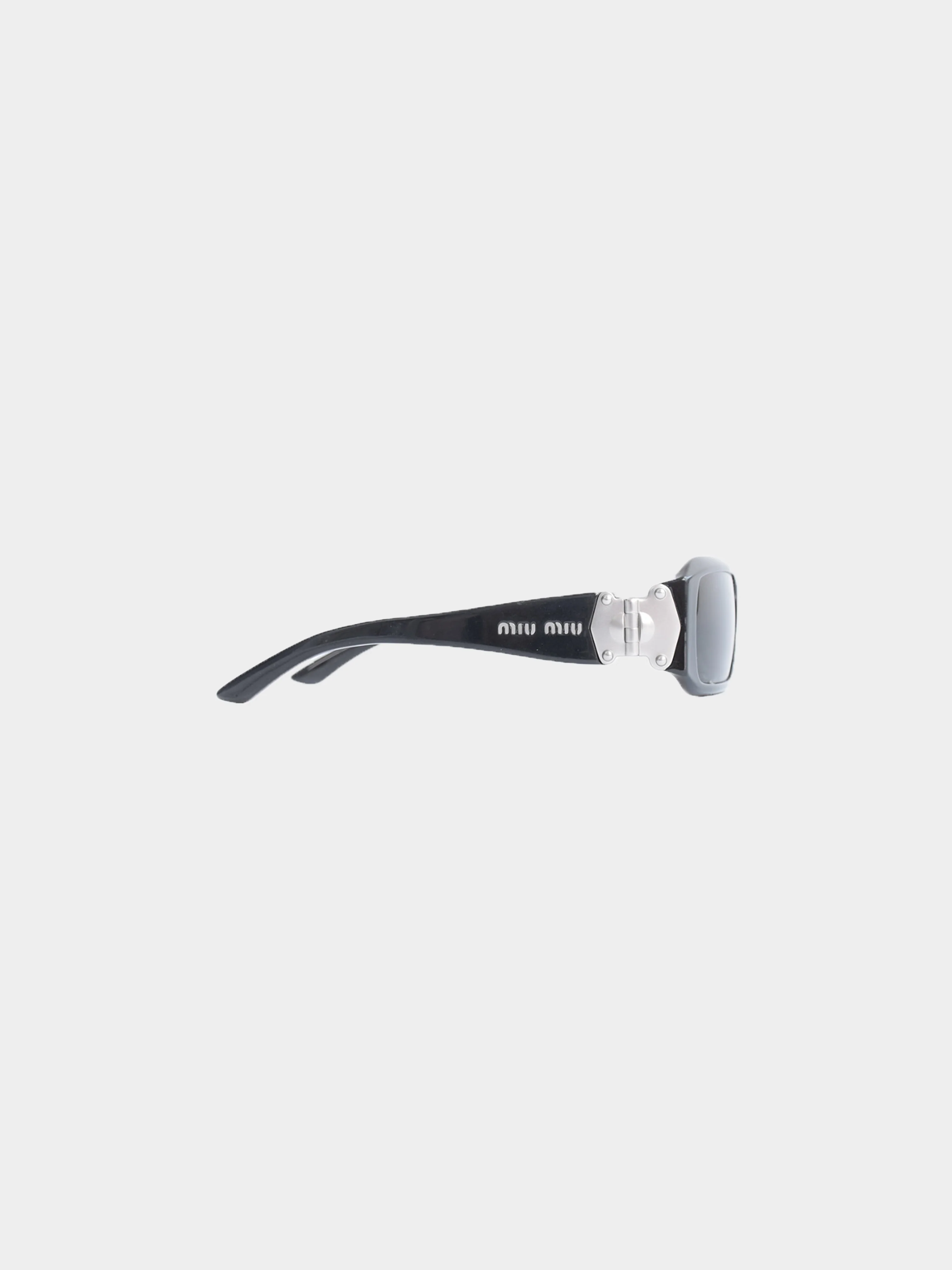 Miu Miu FW 2010 Black Logo Sunglasses - Image 3