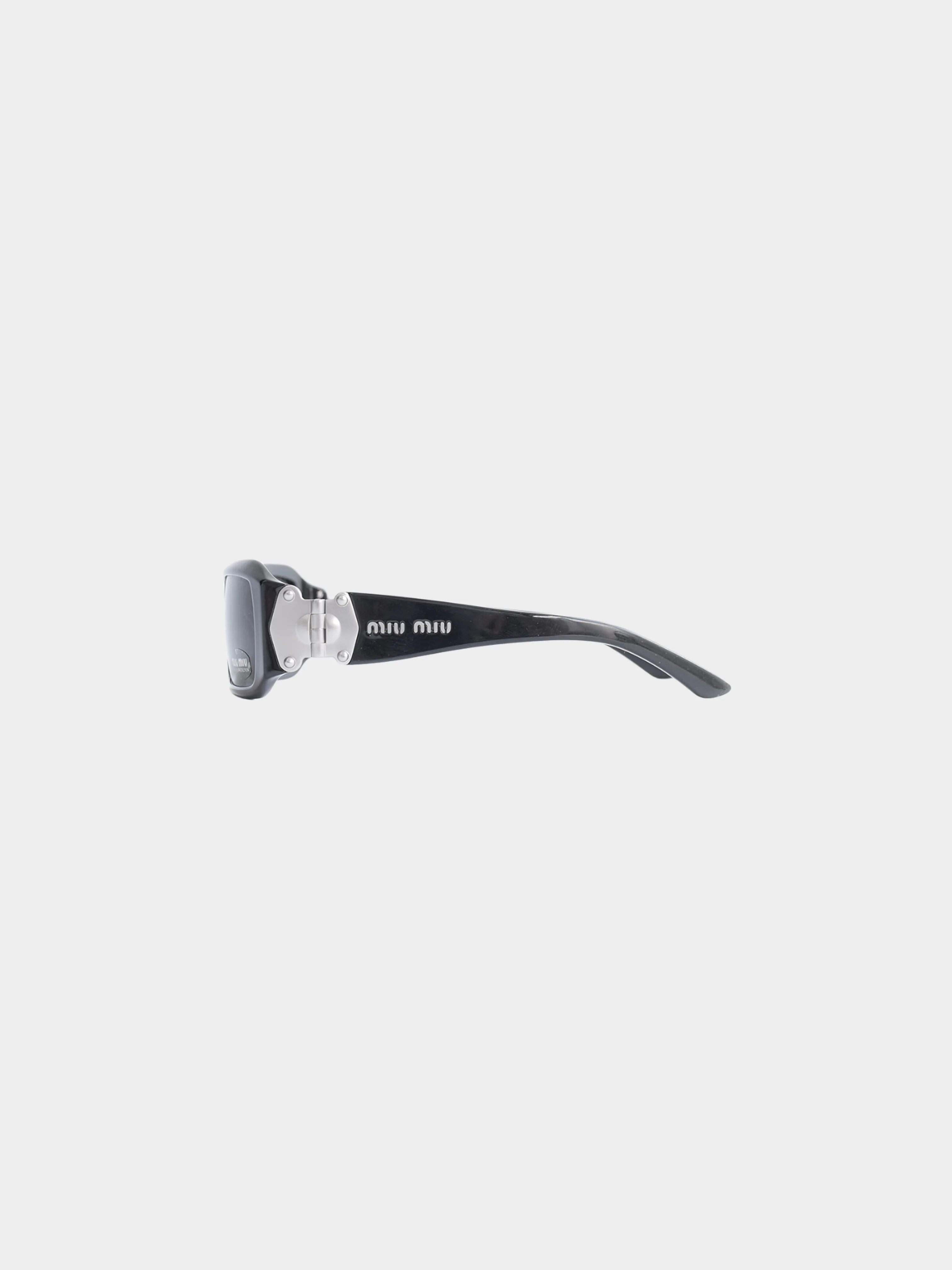 Miu Miu FW 2010 Black Logo Sunglasses - Image 4