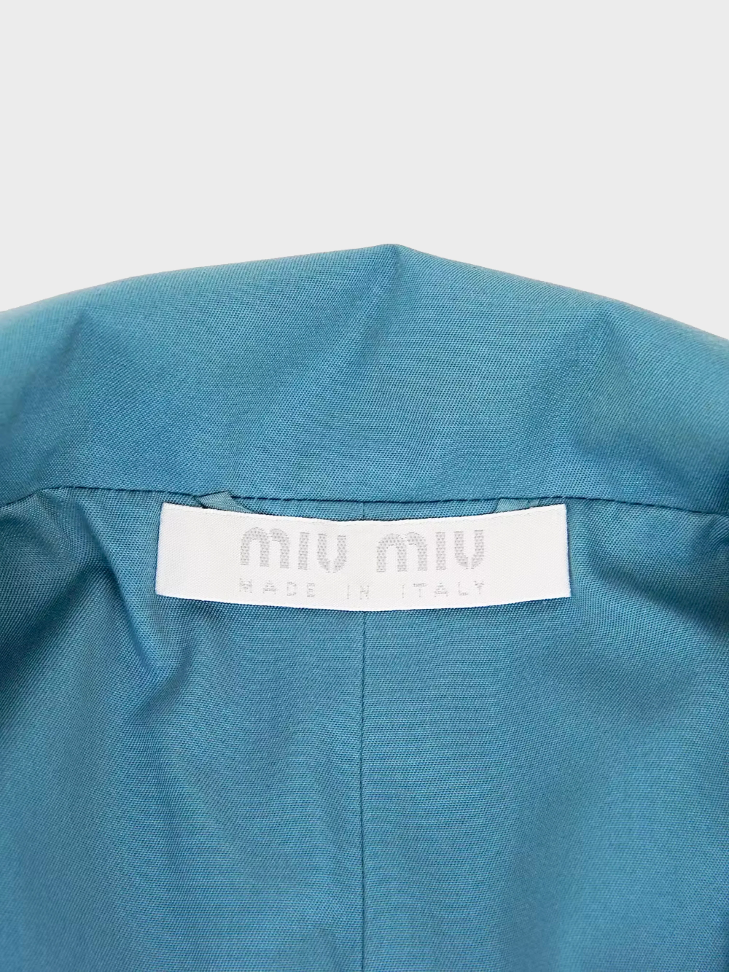 Miu Miu SS 1998 Blue Runway Tie Top - Image 3