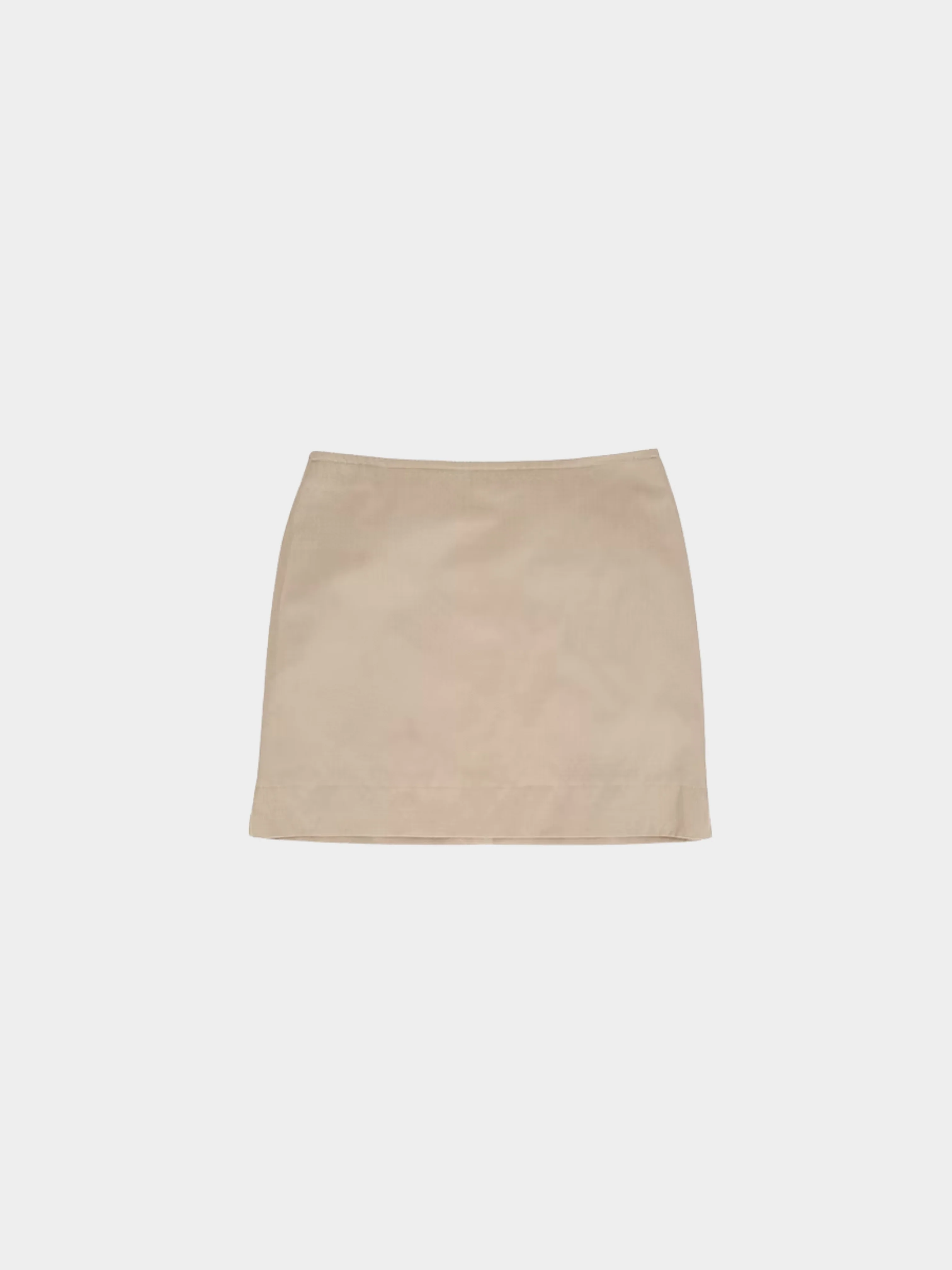 Miu Miu SS 1998 Khaki Lace Up Mini Skirt - Image 2