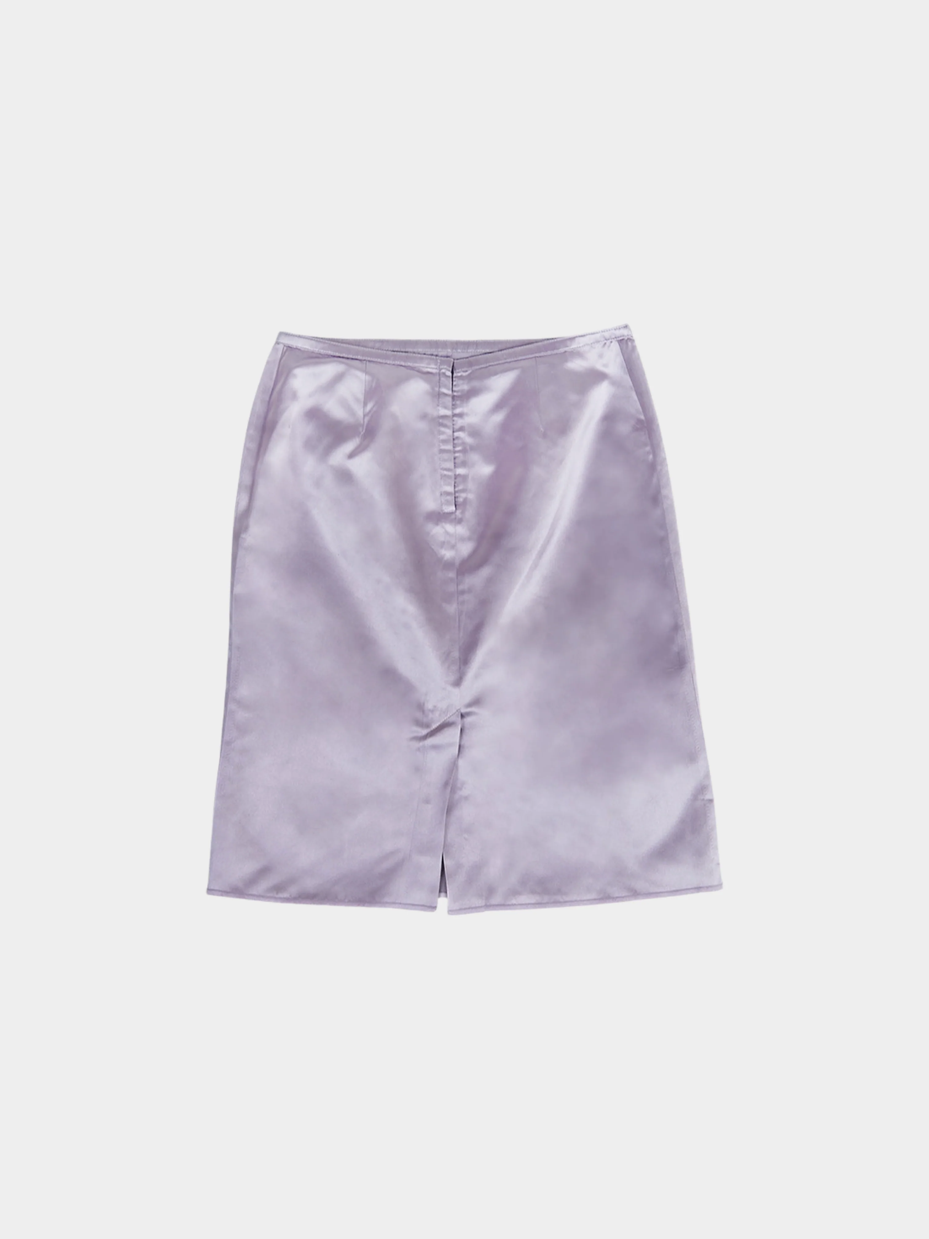 Miu Miu SS 1998 Purple Satin Midi Skirt - Image 2