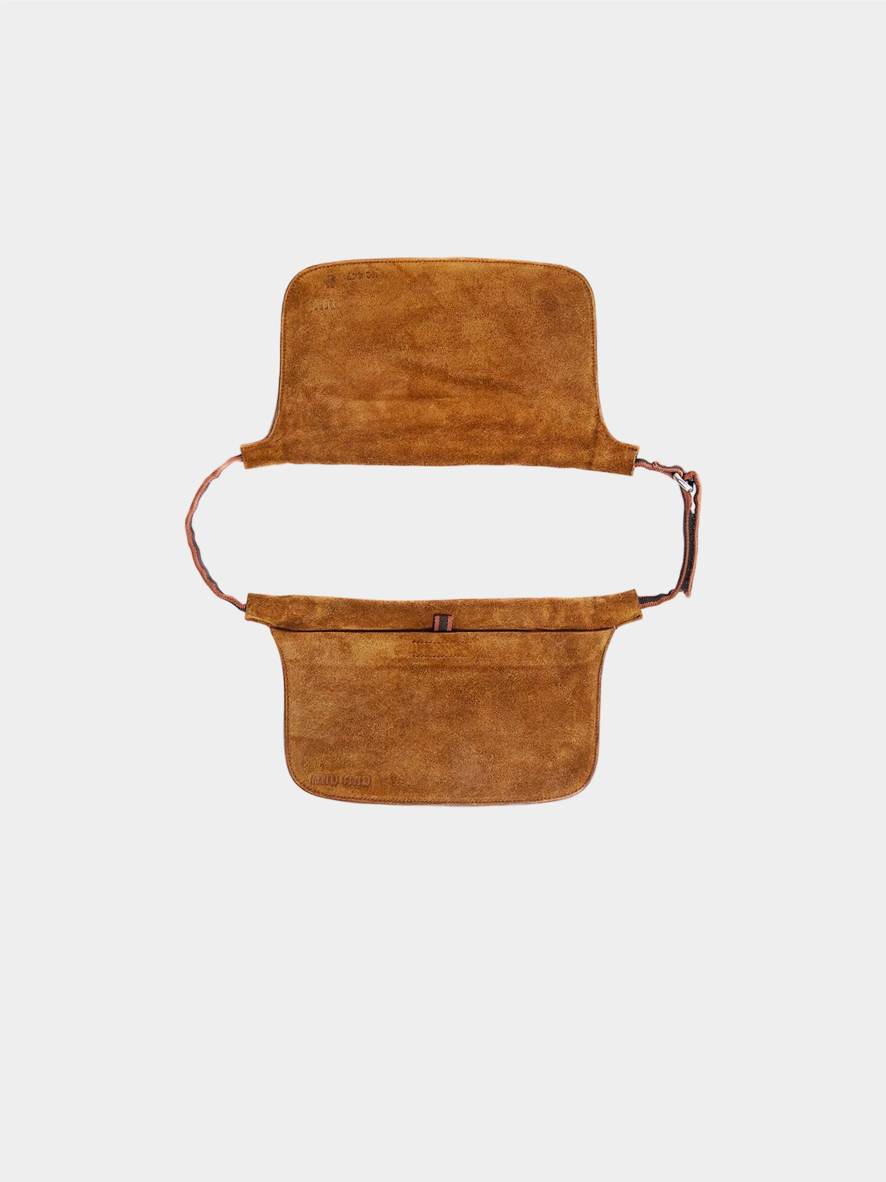 Miu Miu SS 1999 Brown Suede Double Side Waist Bag - Image 2