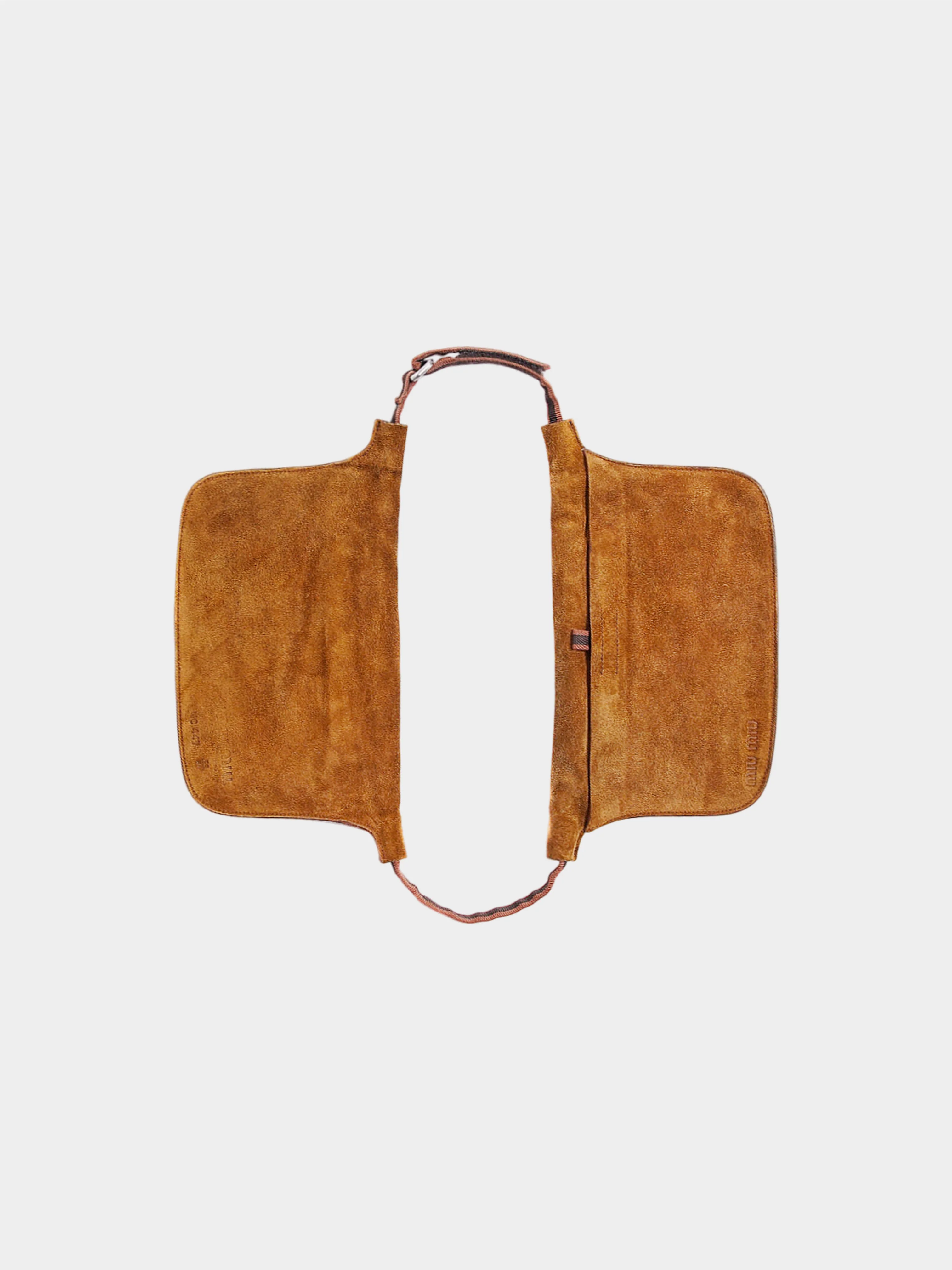 Miu Miu SS 1999 Brown Suede Double Side Waist Bag - Image 3