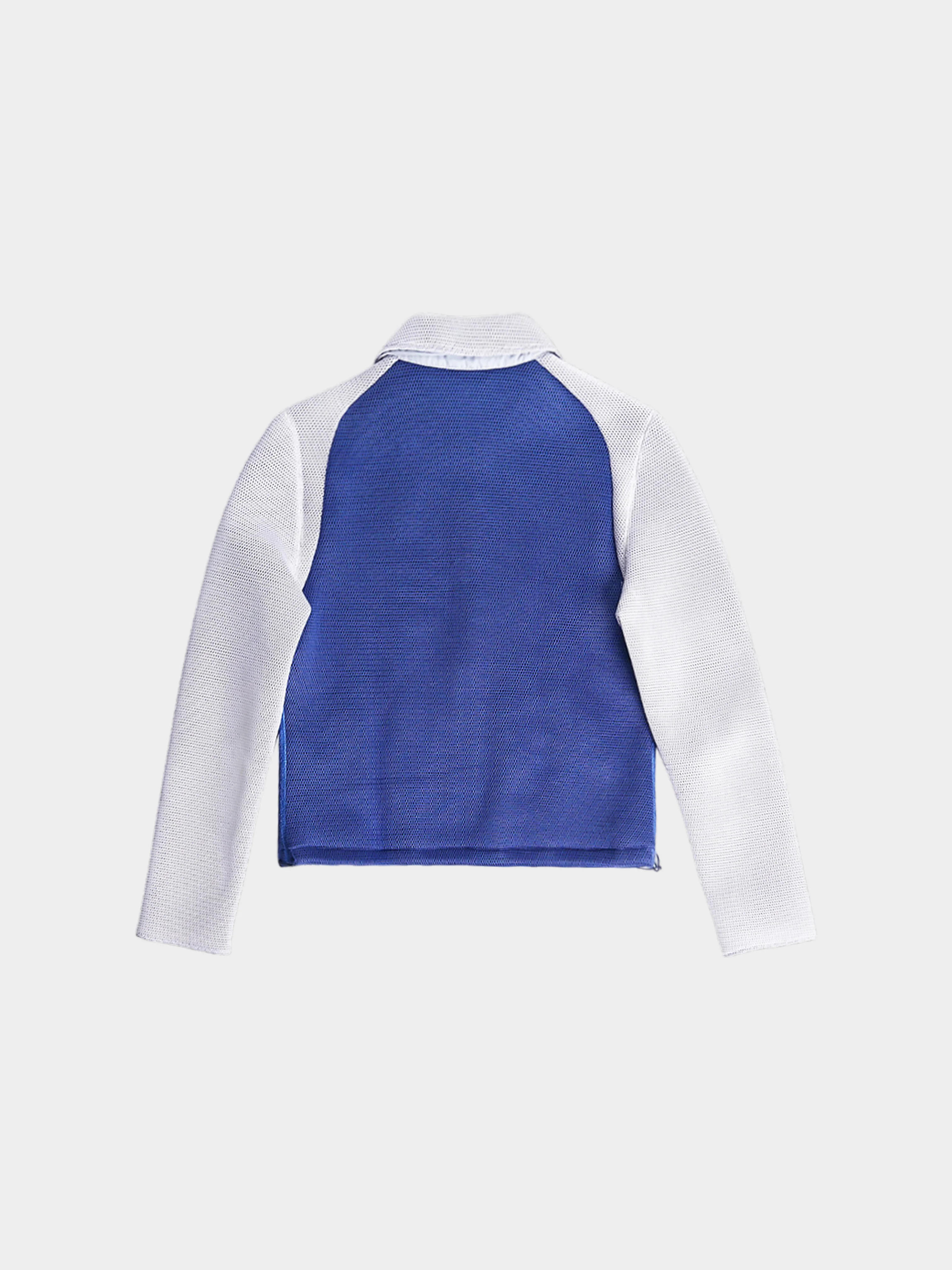 Miu Miu SS 1999 Grey and Blue Nylon Mesh Jacket - Image 2