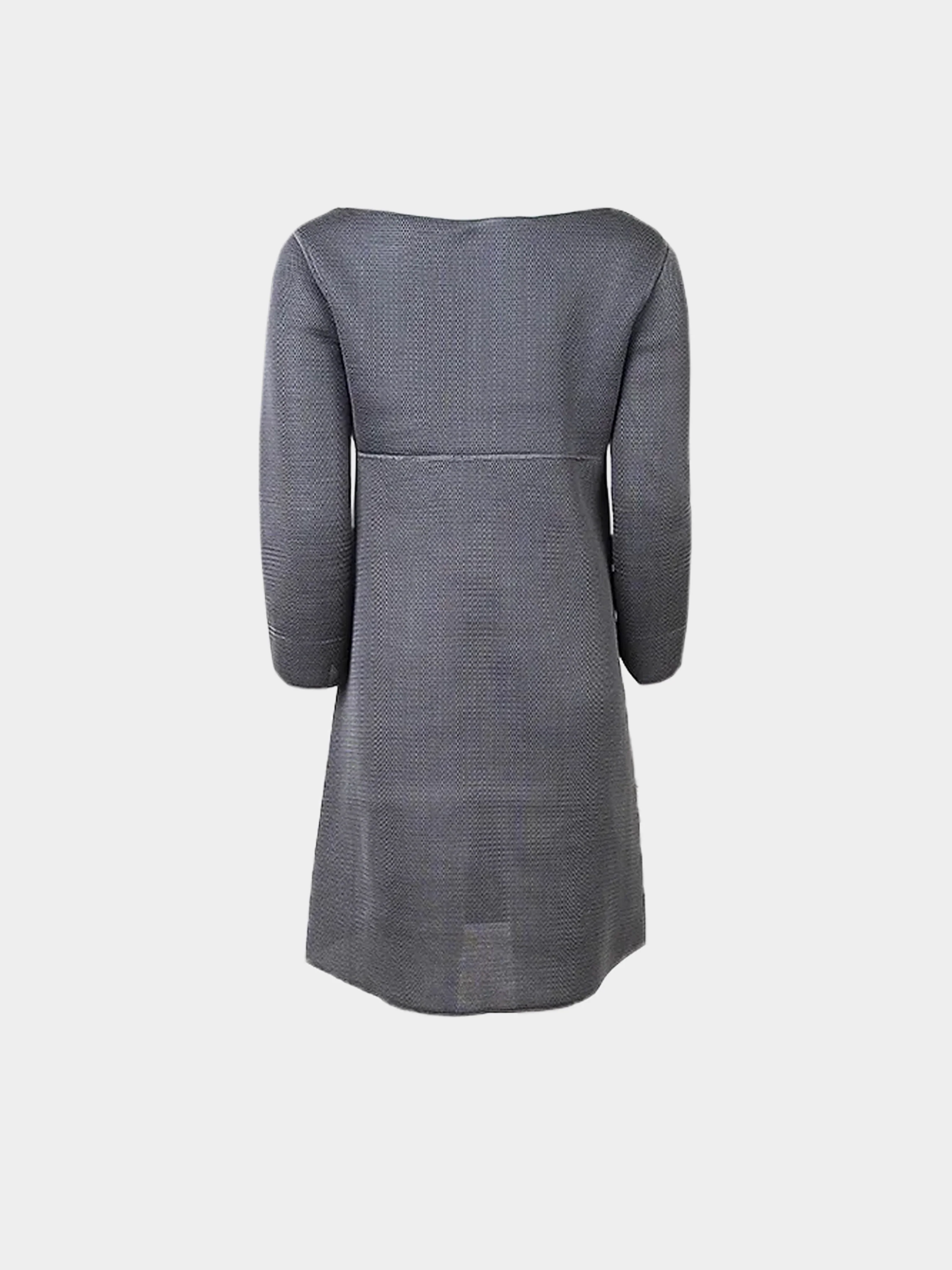 Miu Miu SS 1999 Grey Bow Mesh Dress - Image 2