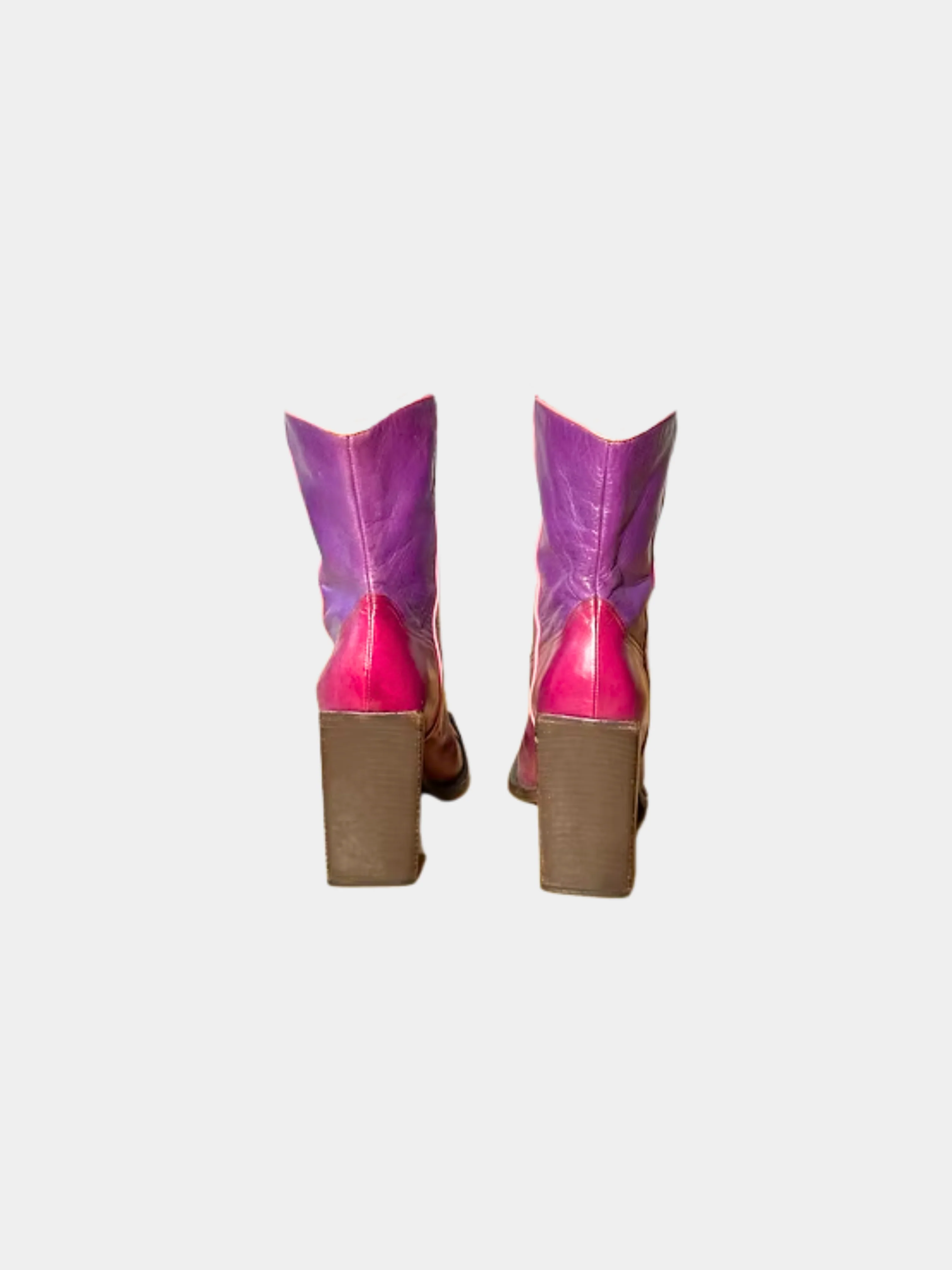 Miu Miu SS 1999 Pink and Purple Cowboy Boots - Image 3