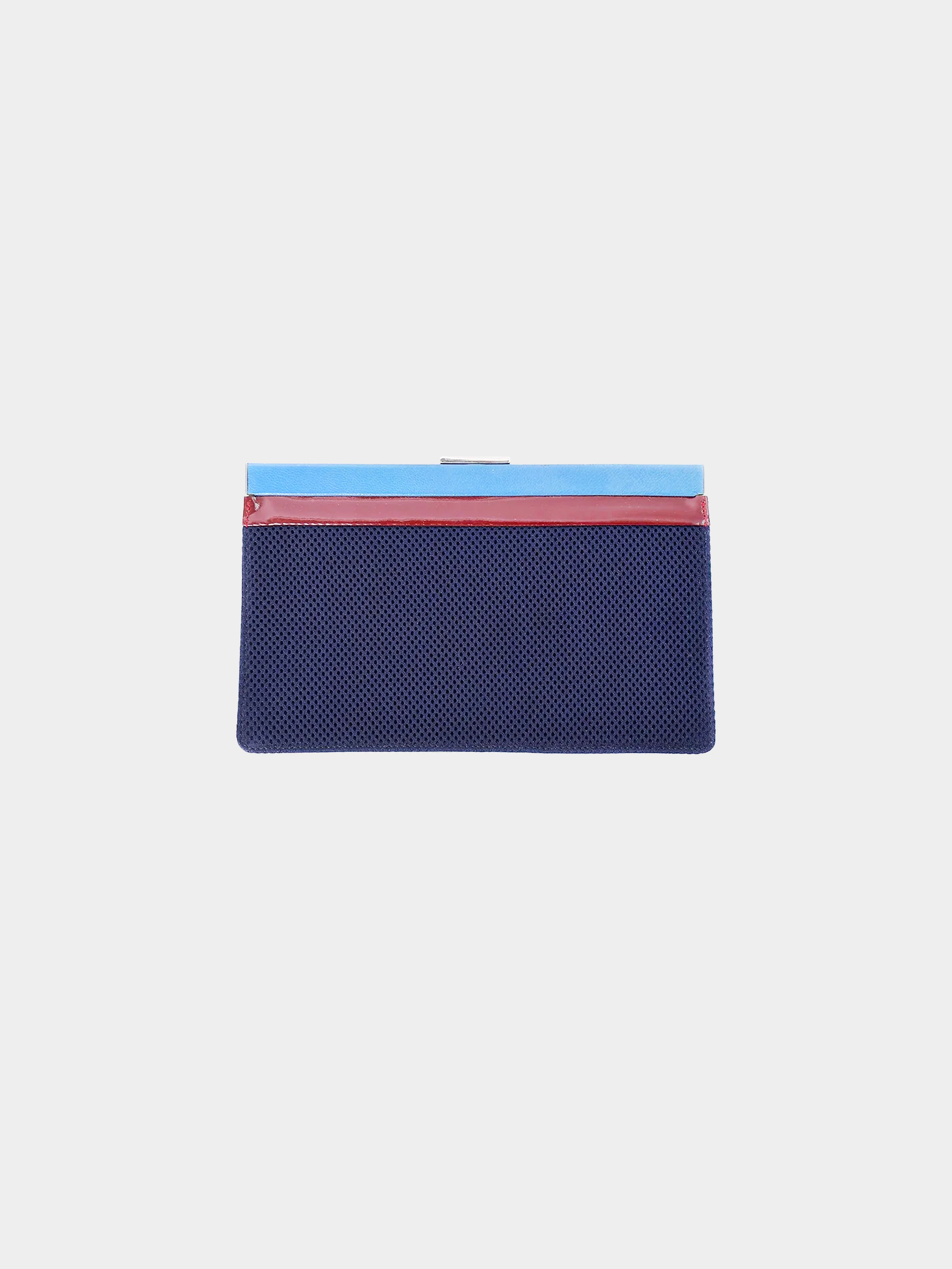 Miu Miu SS 2000 Blue Leather Flat Clutch - Image 2