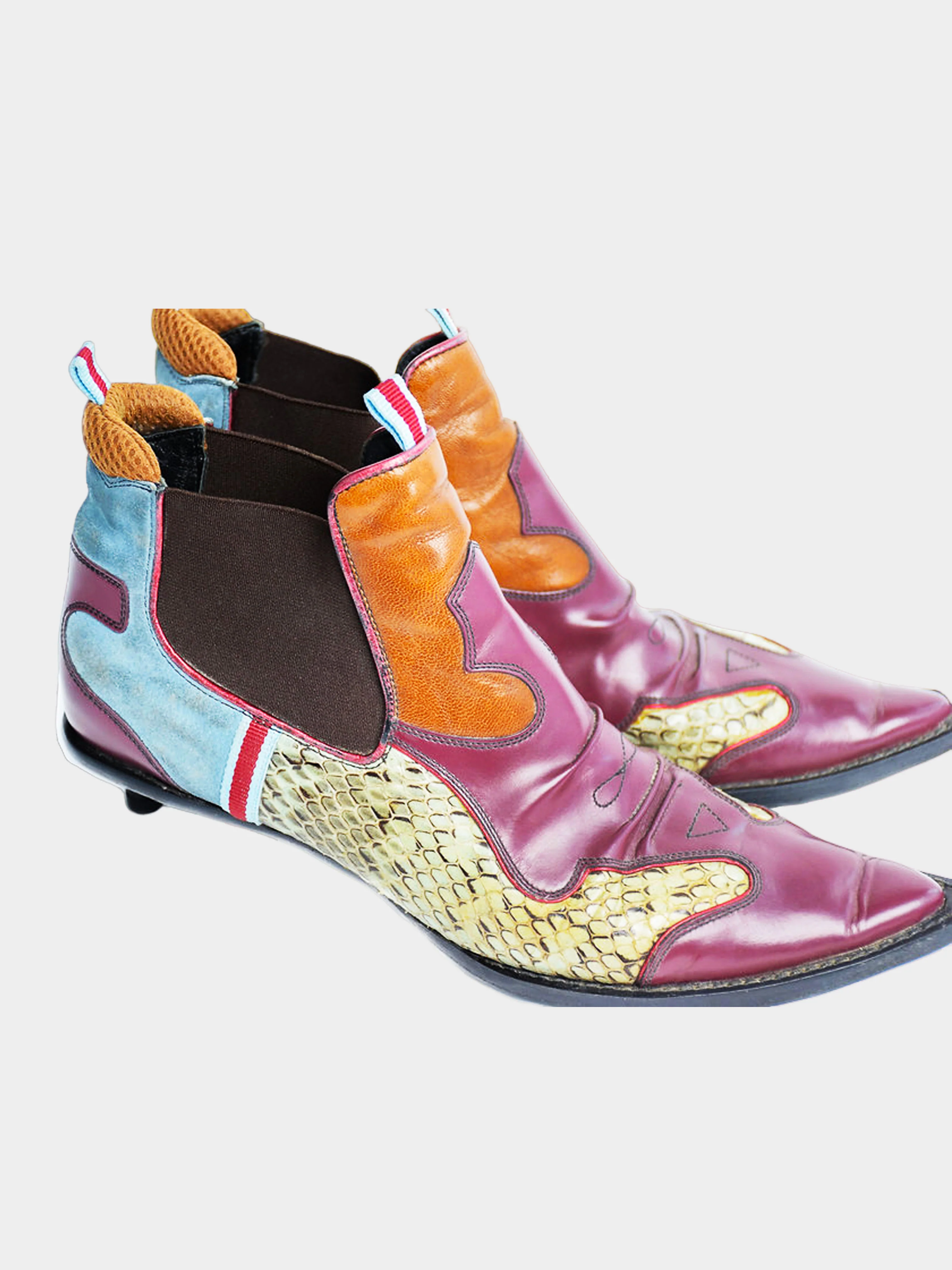 Miu Miu SS 2000 Cowboy Heeled Boots - Image 4