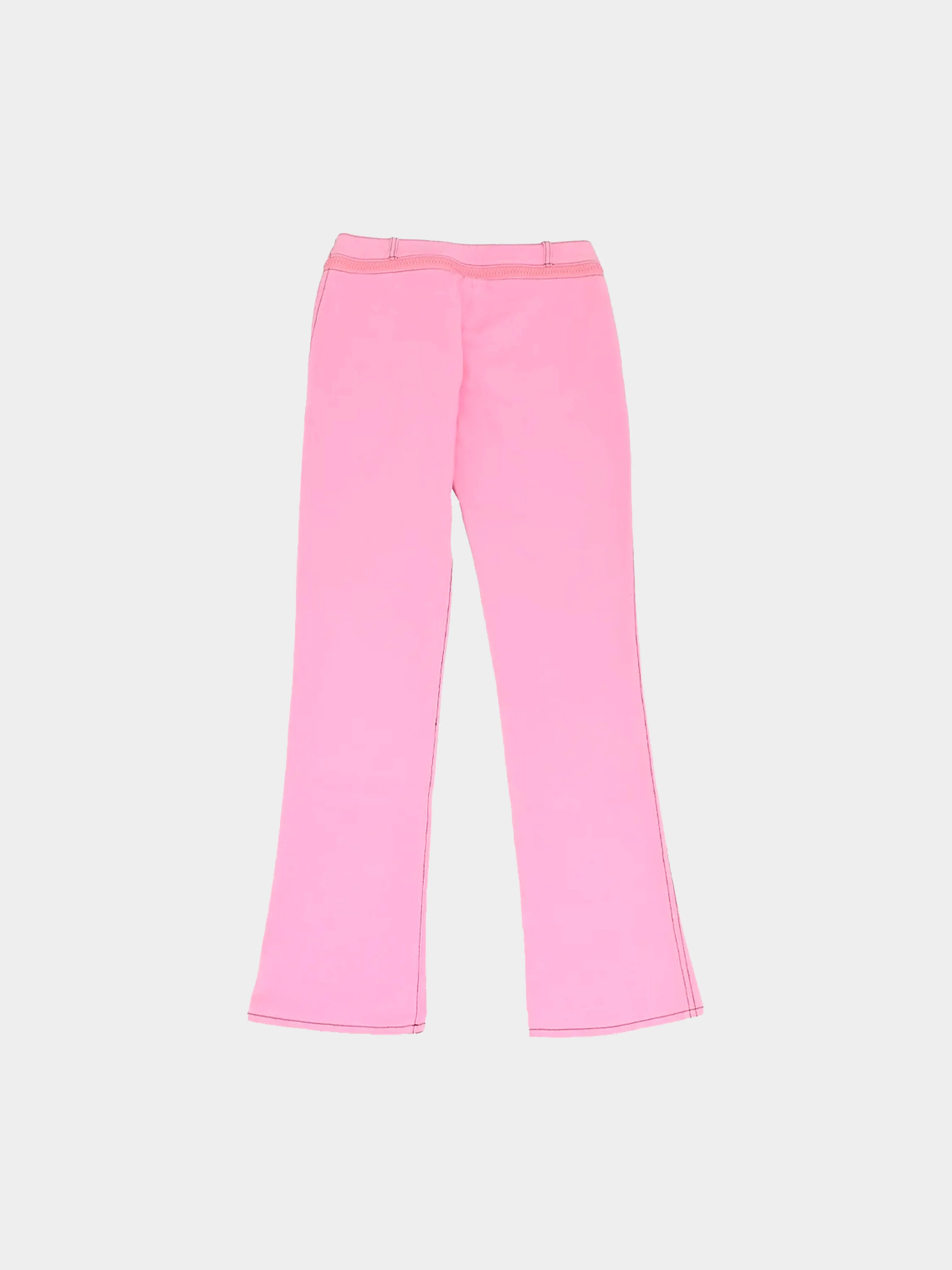 Miu Miu SS 2000 Pink Zip Waist Pants - Image 2