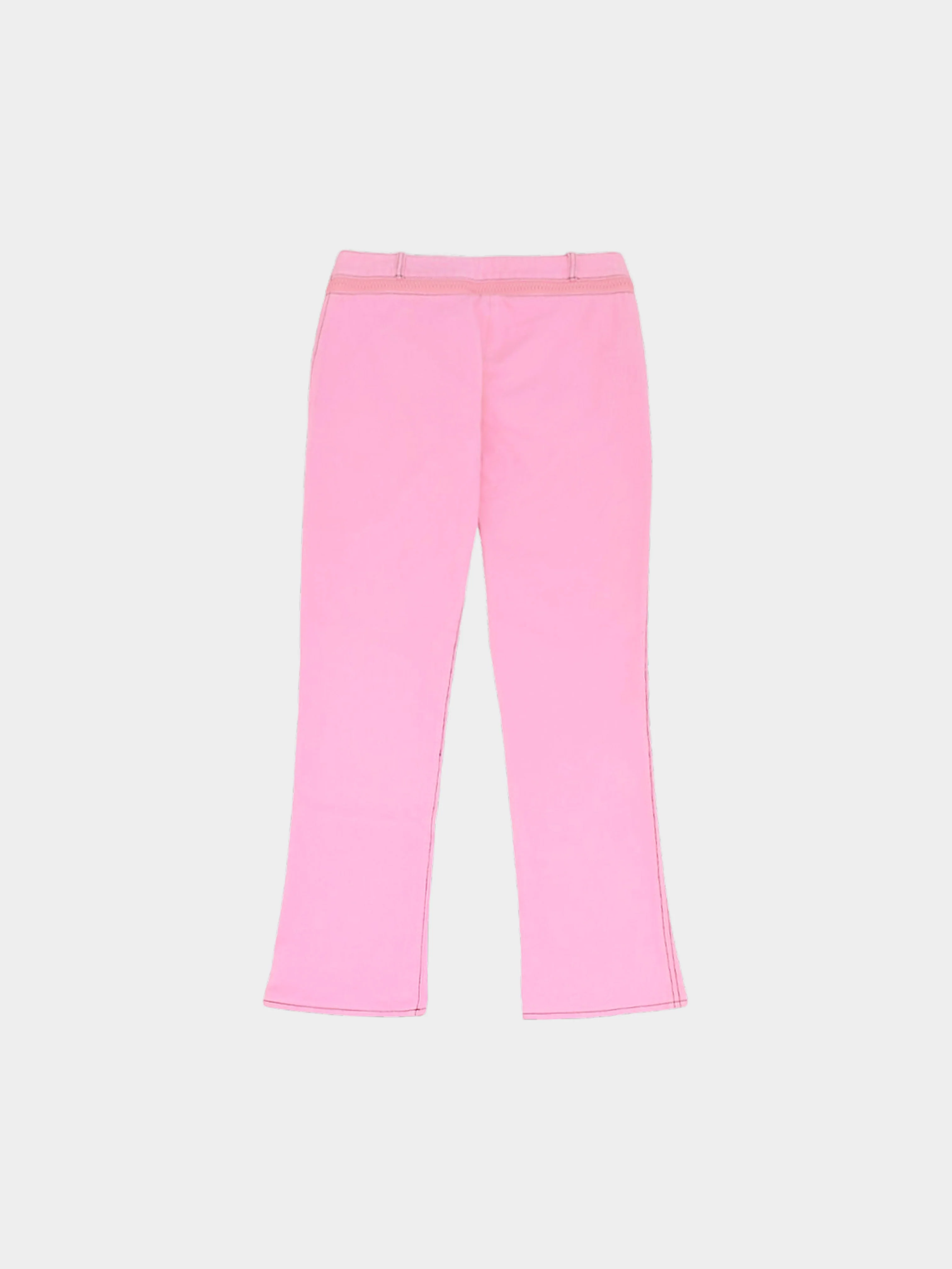 Miu Miu SS 2000 Pink Zipper Waist Pants - Image 2