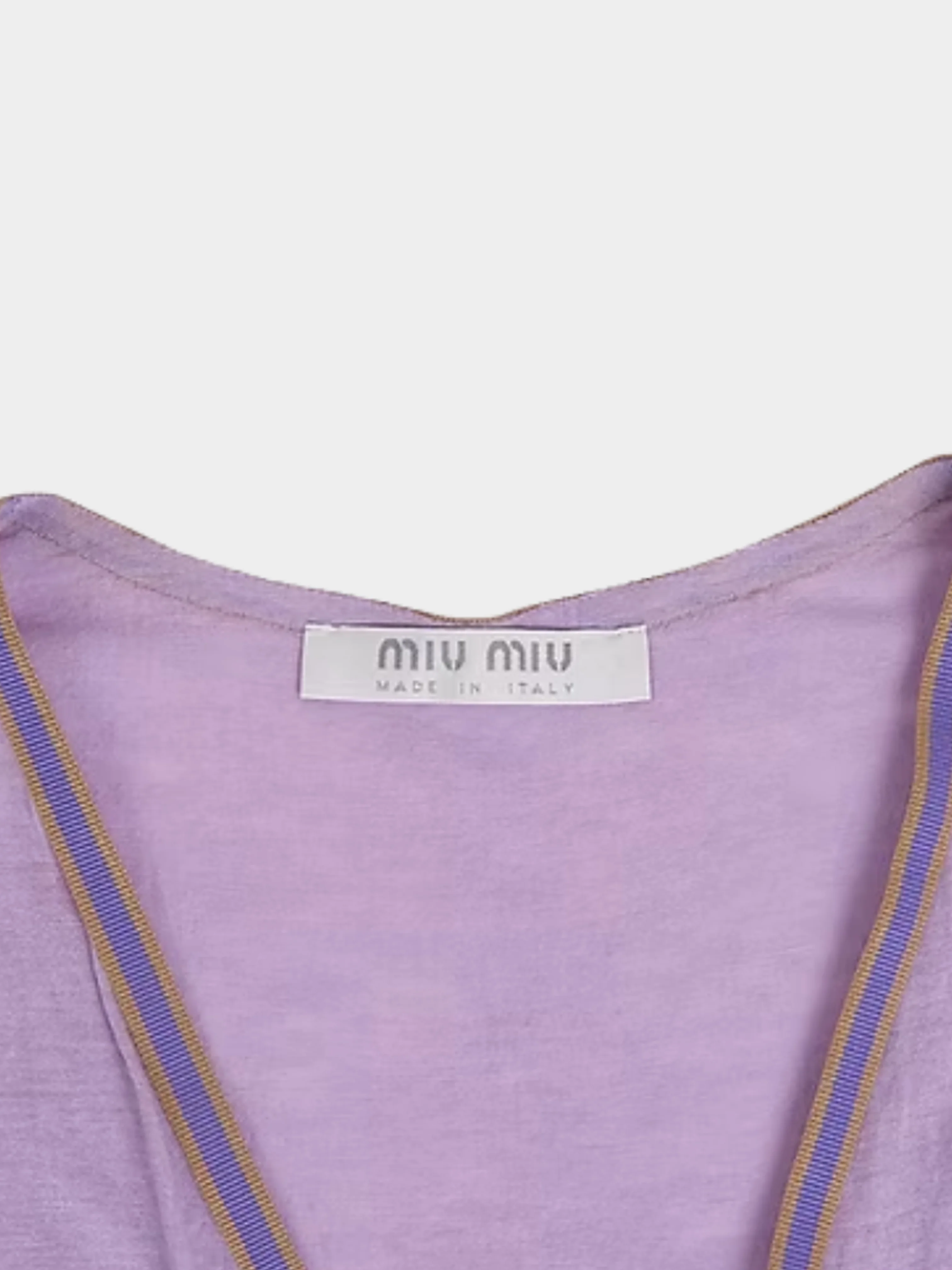 Miu Miu SS 2000 Purple V-Neck Tank Top - Image 4