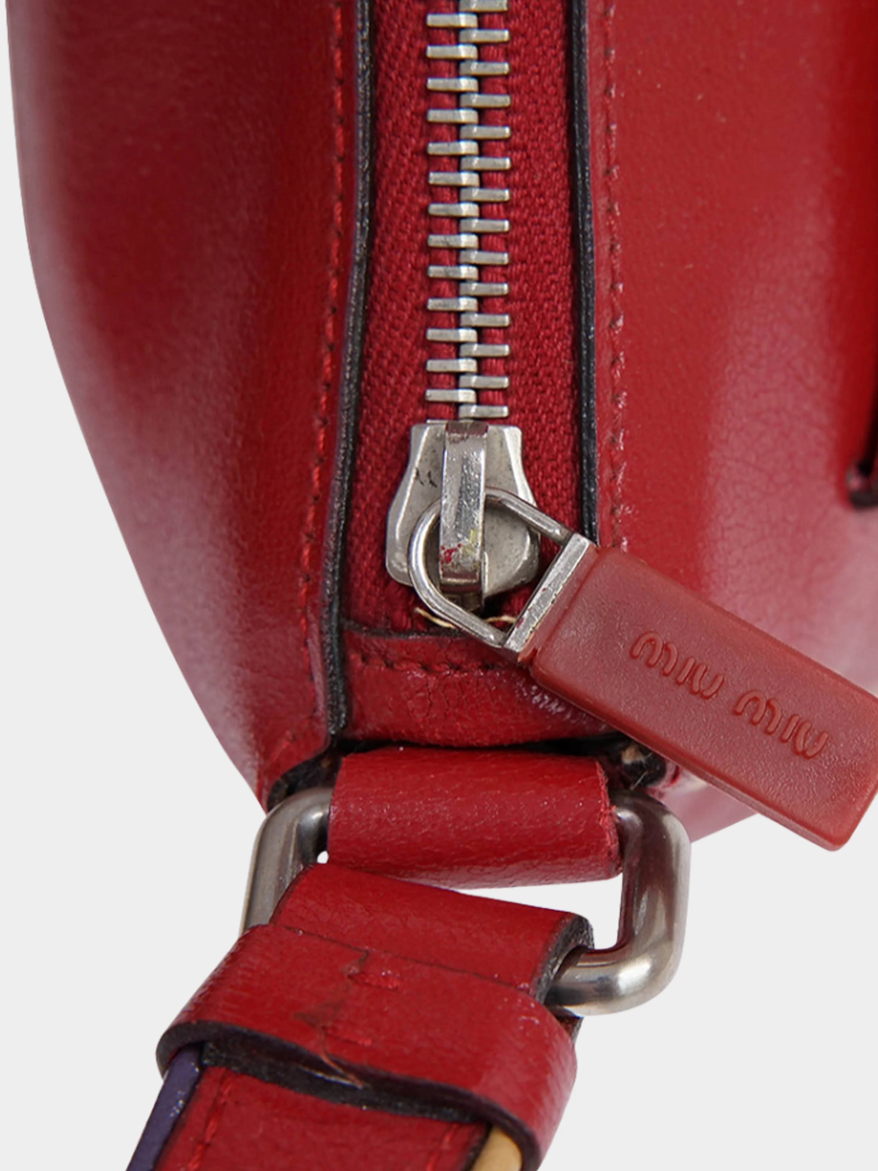 Miu Miu SS 2000 Red Leather Shoulder Bag - Image 3