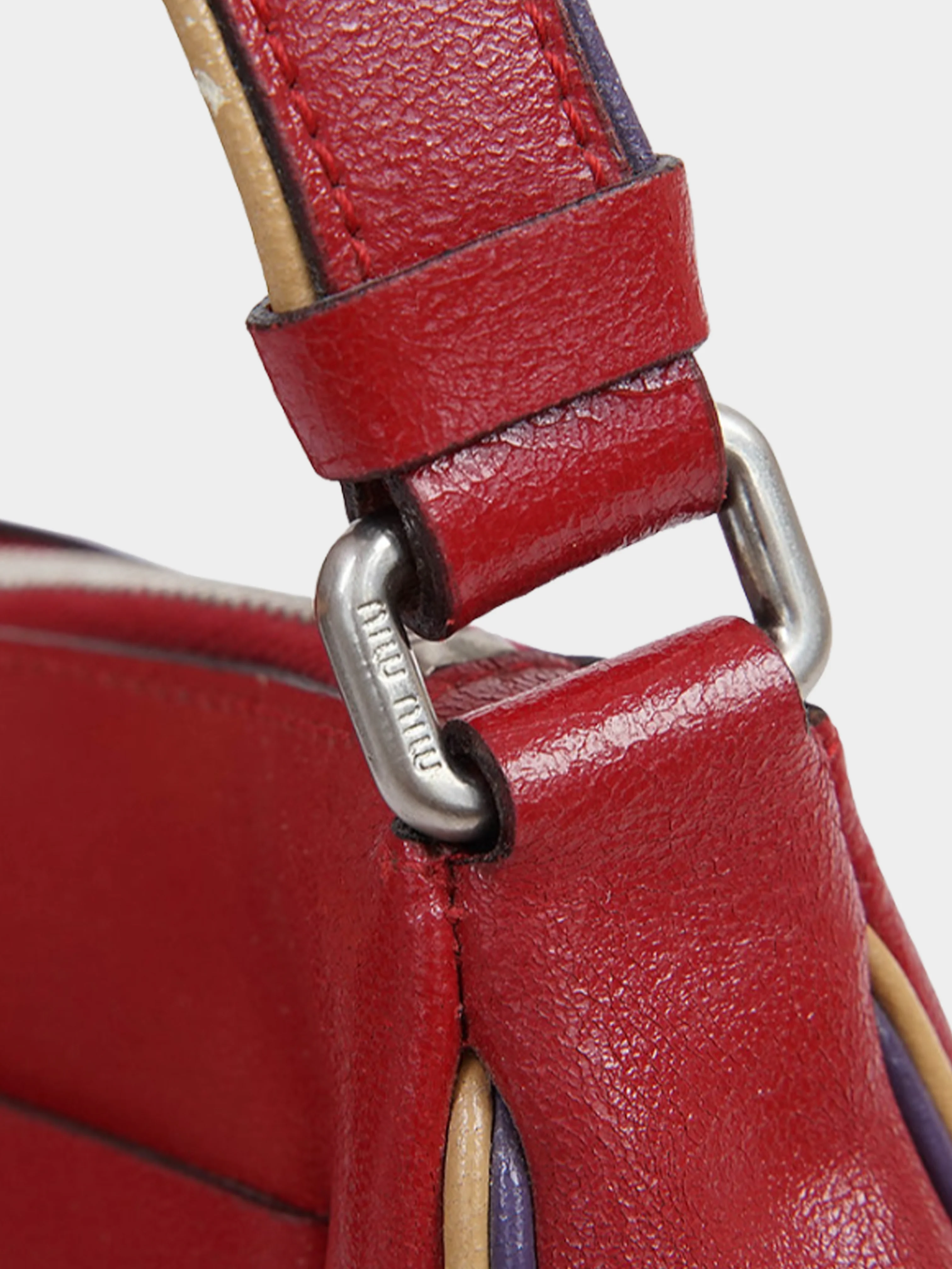 Miu Miu SS 2000 Red Leather Shoulder Bag - Image 4