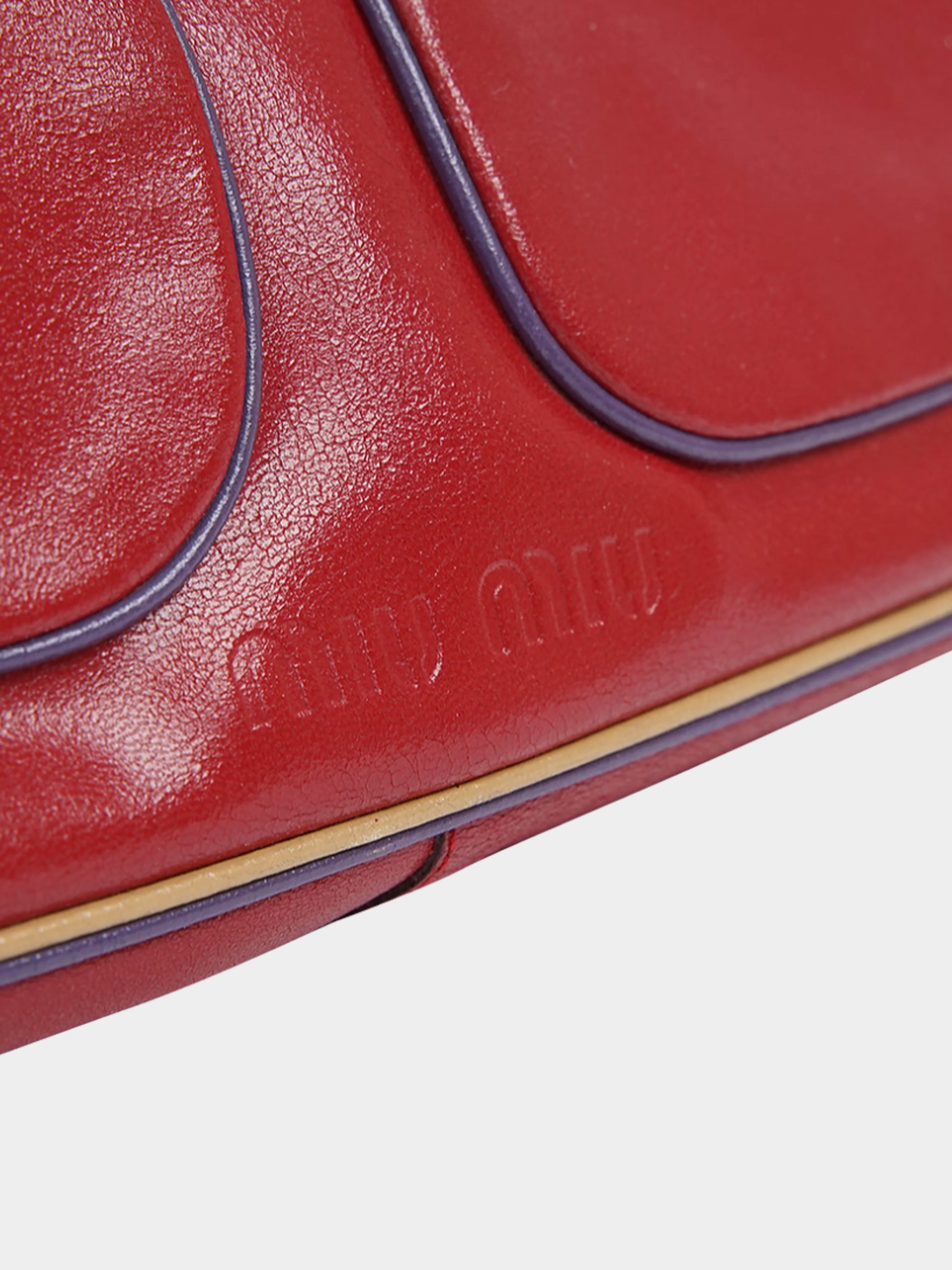 Miu Miu SS 2000 Red Leather Shoulder Bag - Image 5