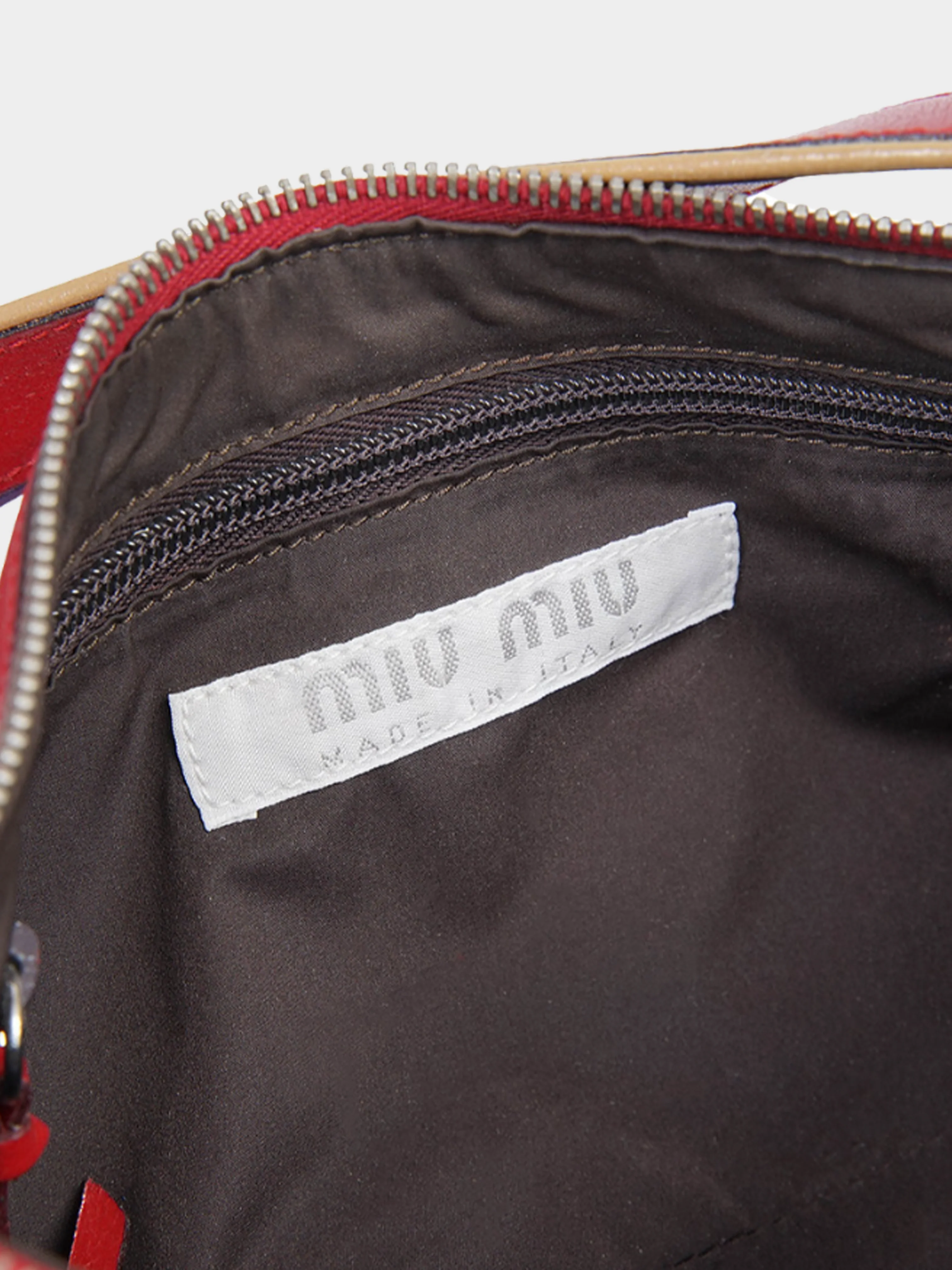 Miu Miu SS 2000 Red Leather Shoulder Bag - Image 6