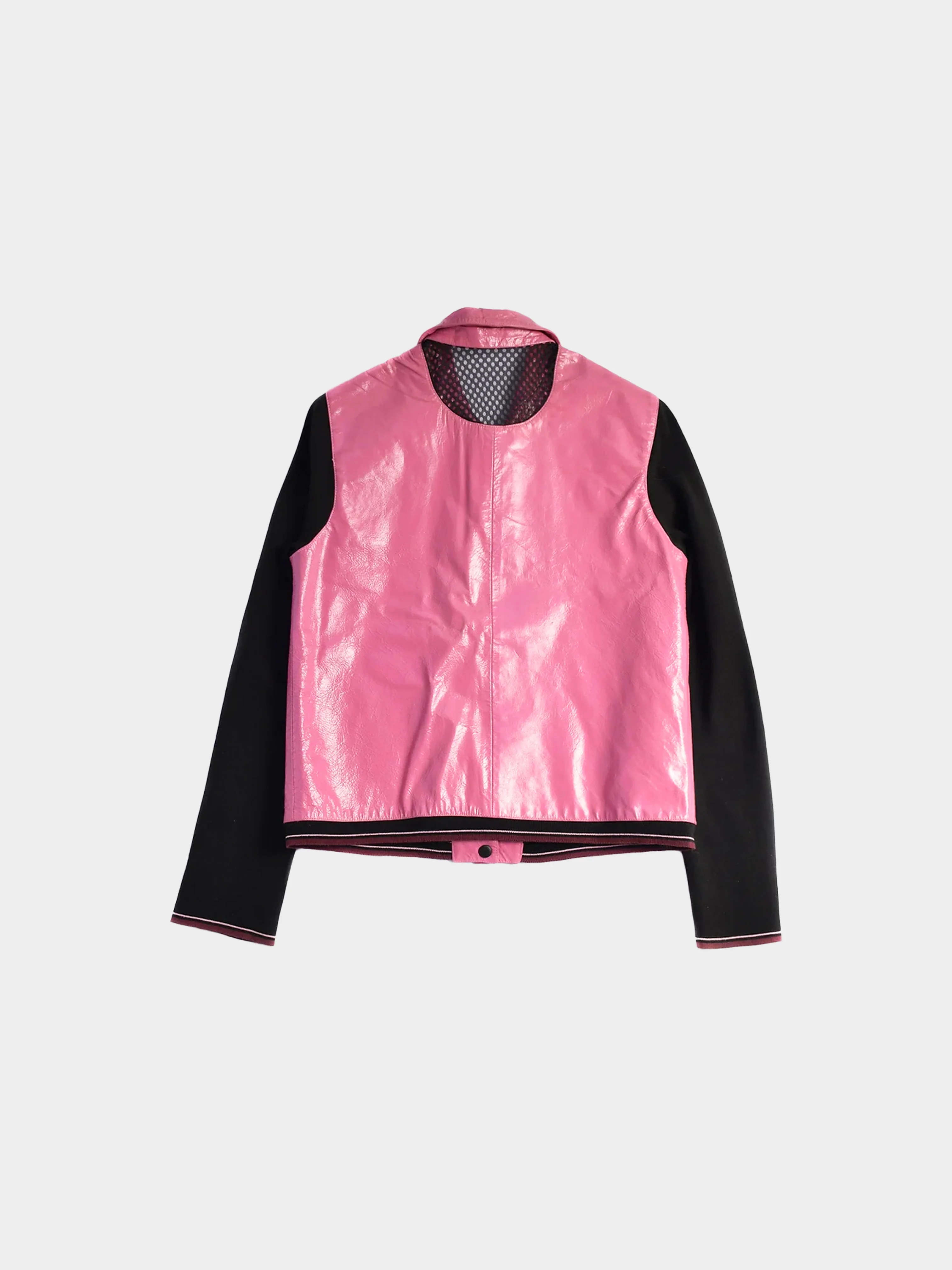 Miu Miu SS 2000 Runway Pink Patent Leather Jacket - Image 2